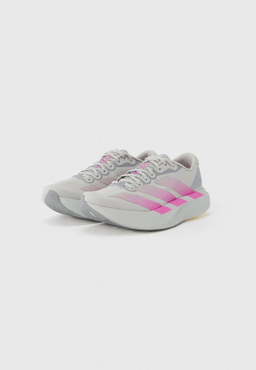 ADIZERO EVO SL WOVEN W - Chaussures de running sur route - gris/fuchsia vif
