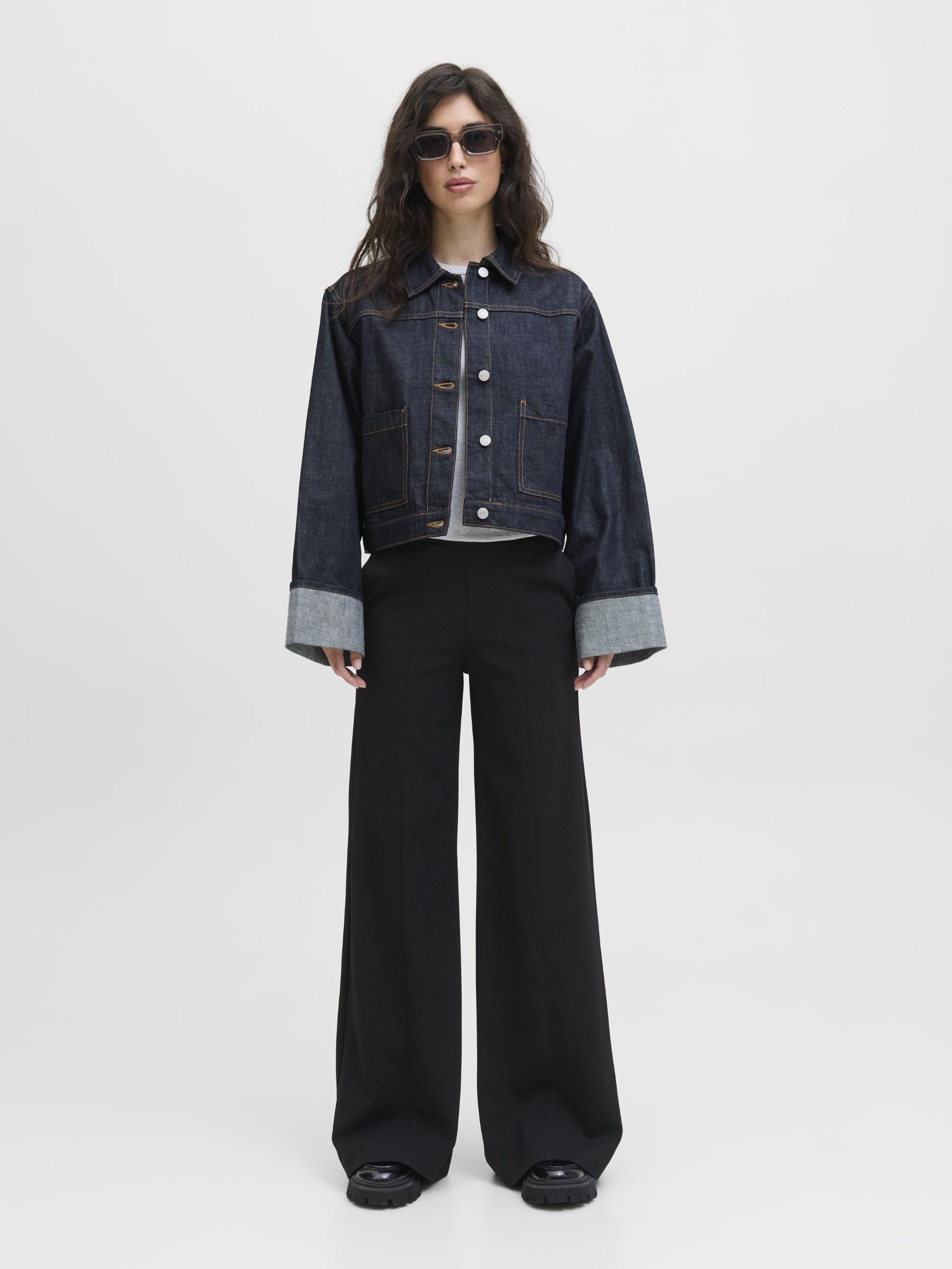 JXIDA - Trousers - black