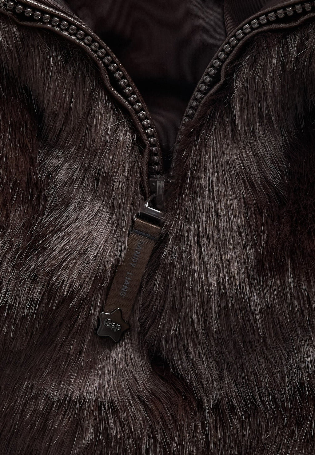 GAP SANDY LIANG VEGAN FUR HALF-ZIP PULLOVER - Fleece jumper - terra brown