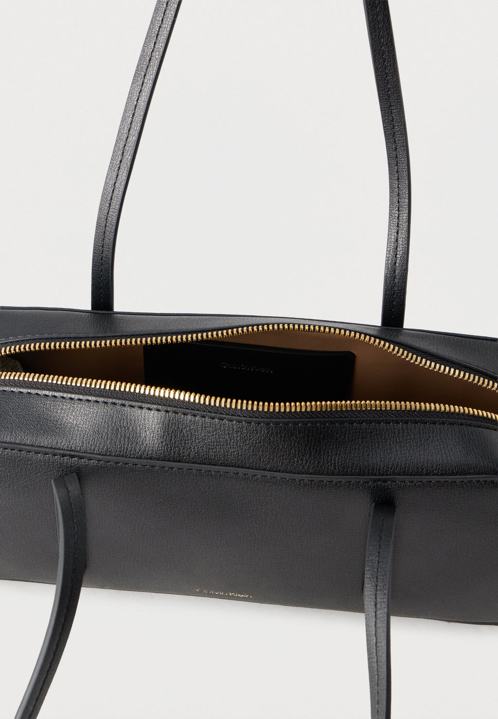 FOIL LOGO BAULETTO - Handbag - black/toasted coconut