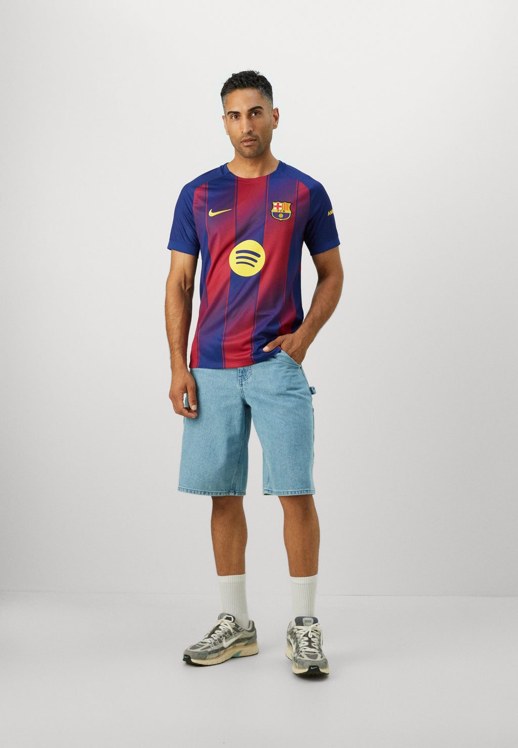 FC BARCELONA 2025/26 STADYUM İÇ SAHA - Futbol forması - koyu kraliyet mavisi/asil kırmızı/orta batı altın rengi
