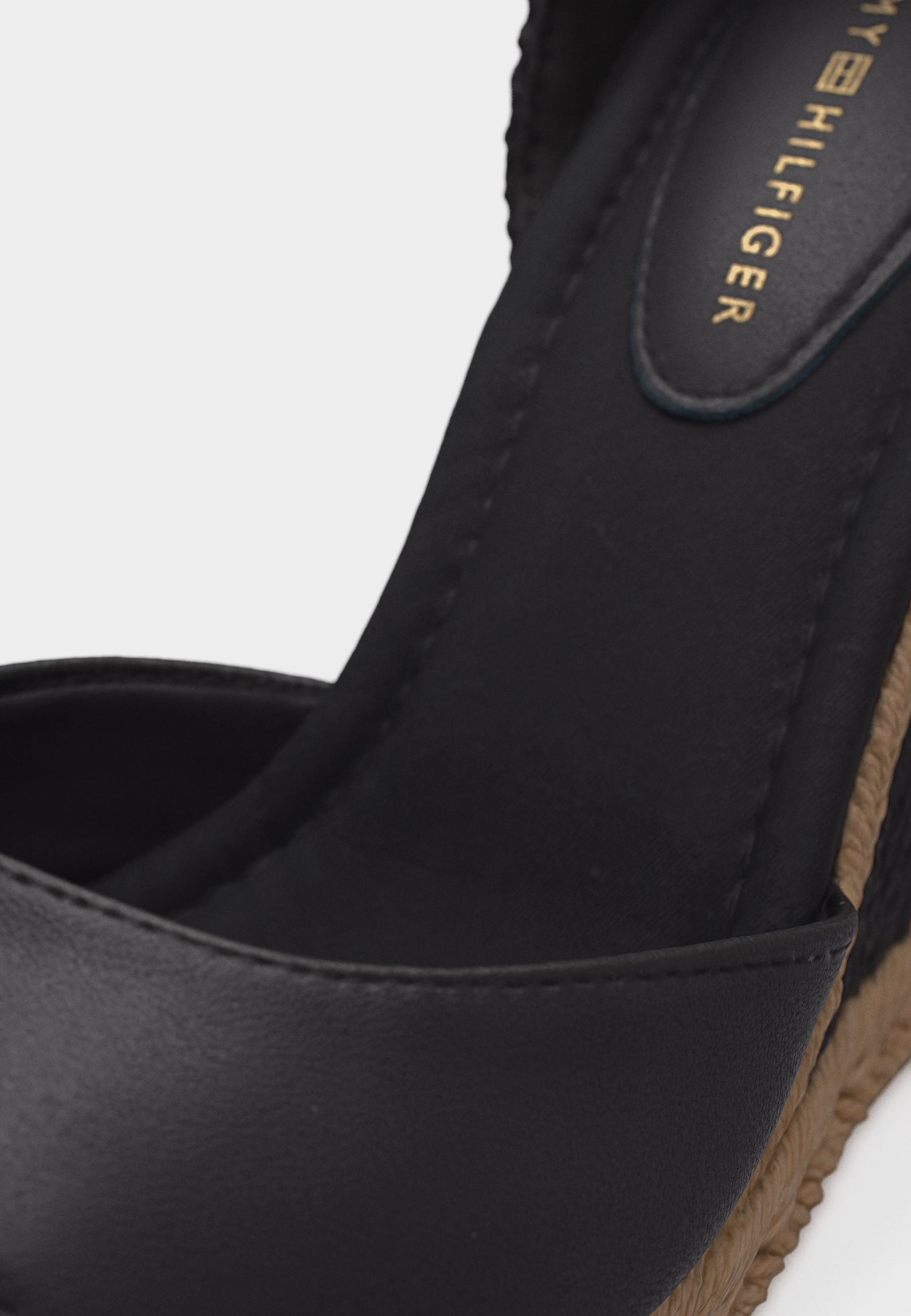 PLATE WEDGE - Platform sandals - black