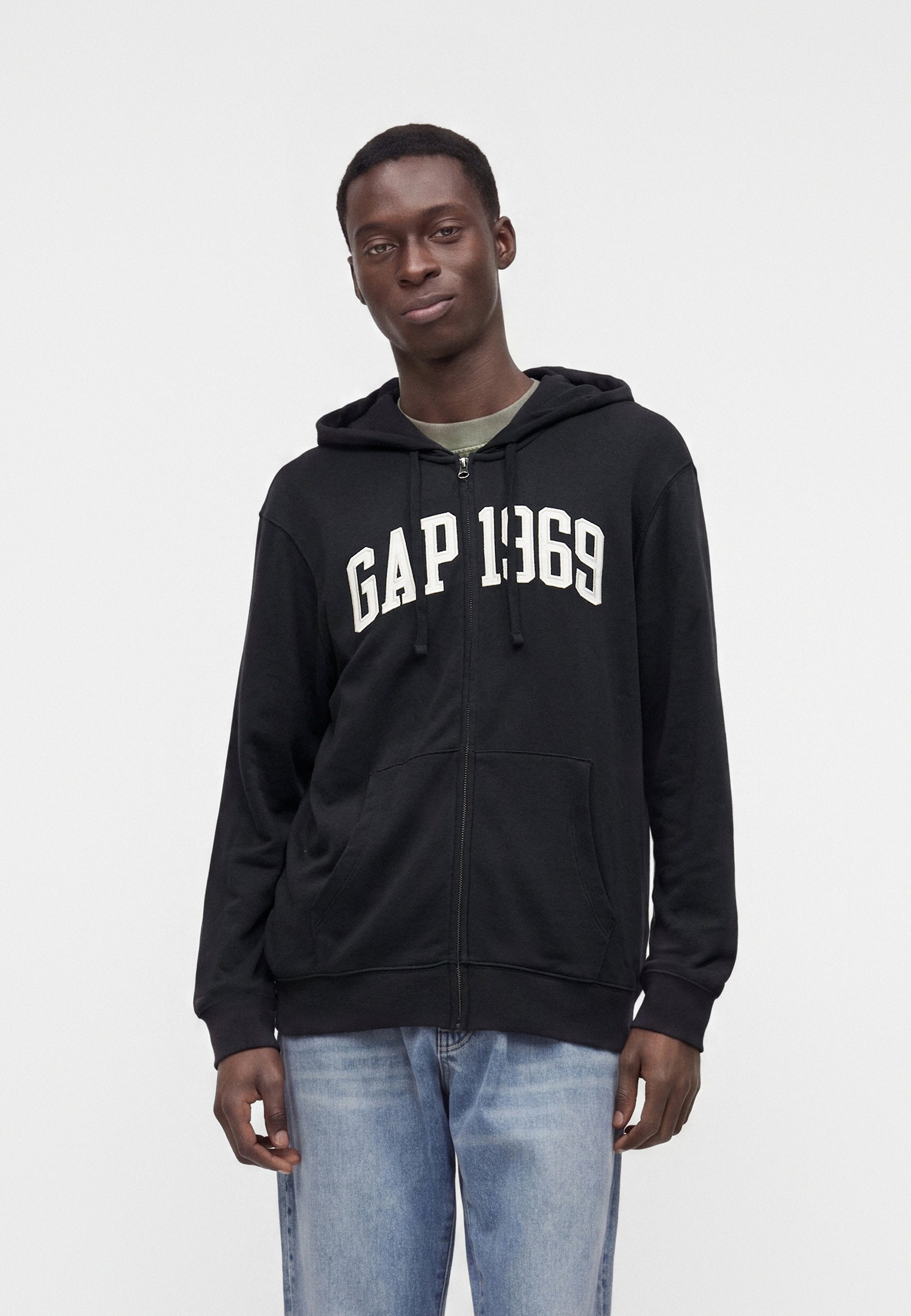 Zip-up sweatshirt - moonless night