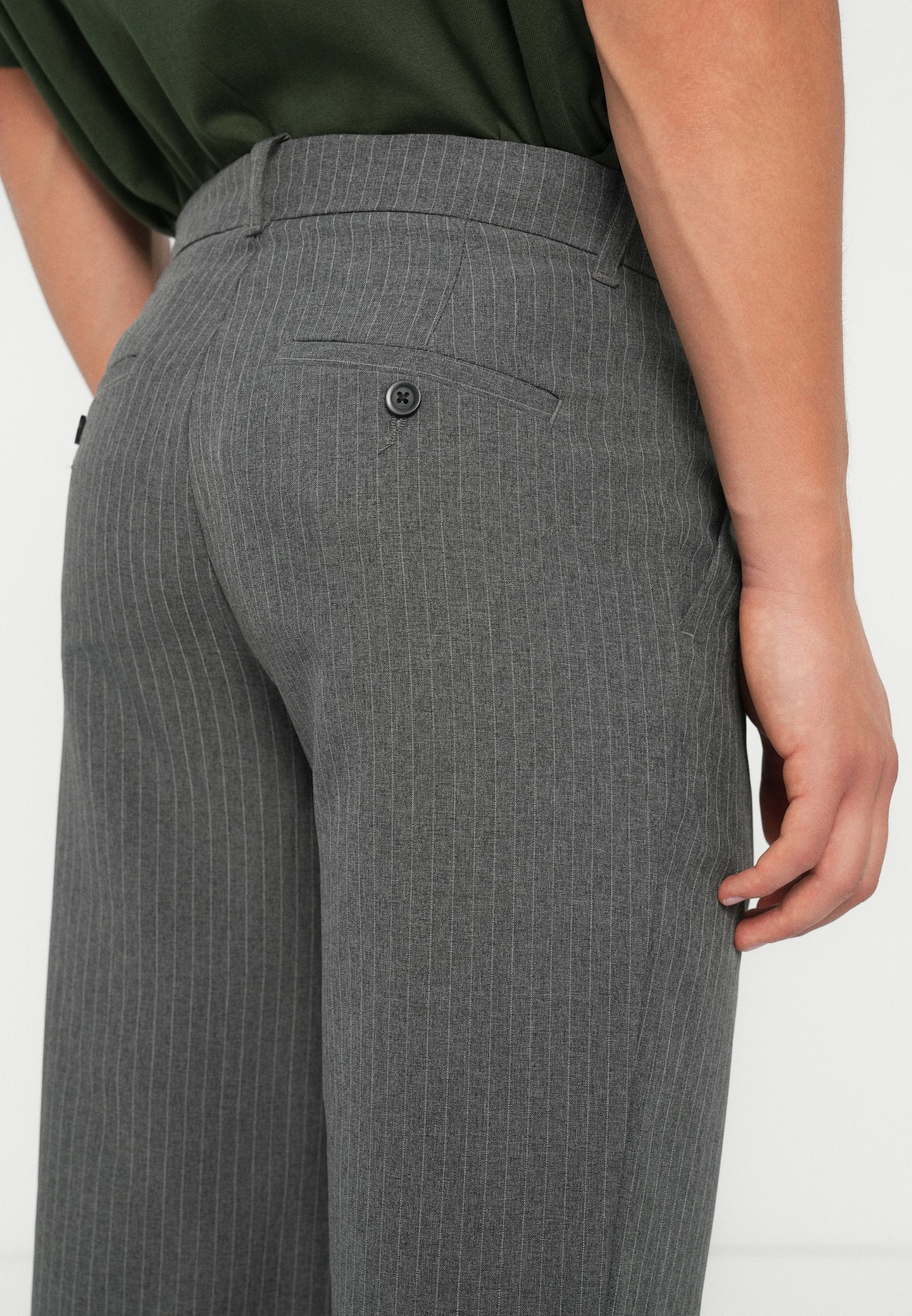 Classic Wide Leg Fit - Trousers - dark grey