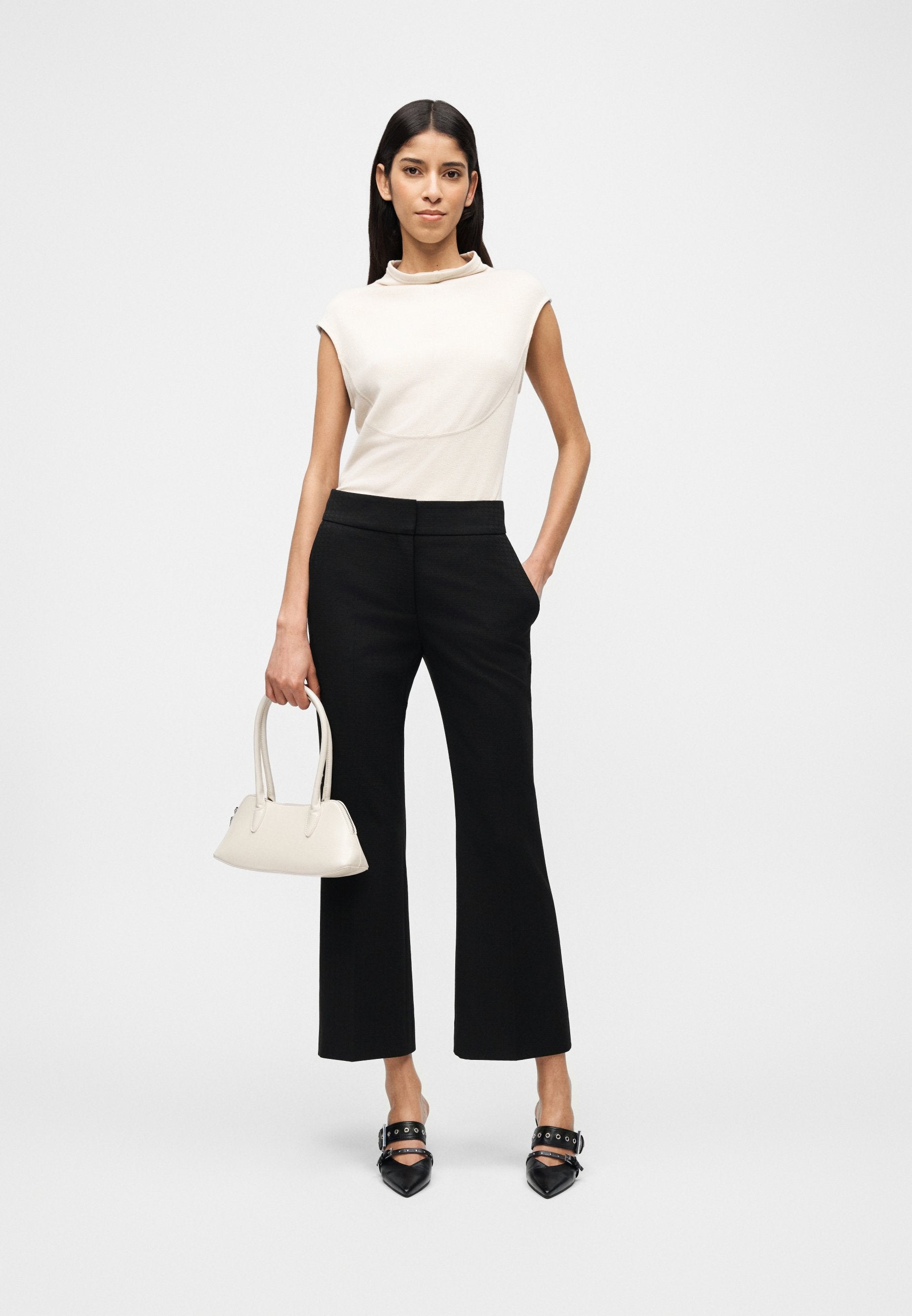 HOVANIA - Trousers - black