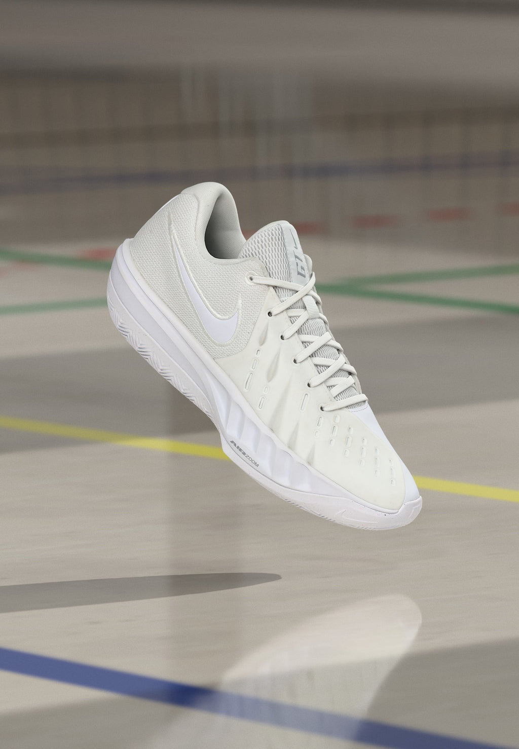 AIR ZOOM GT CUT ACADEMY UNISEX - Basketball shoes - white/platinum-coloured tint
