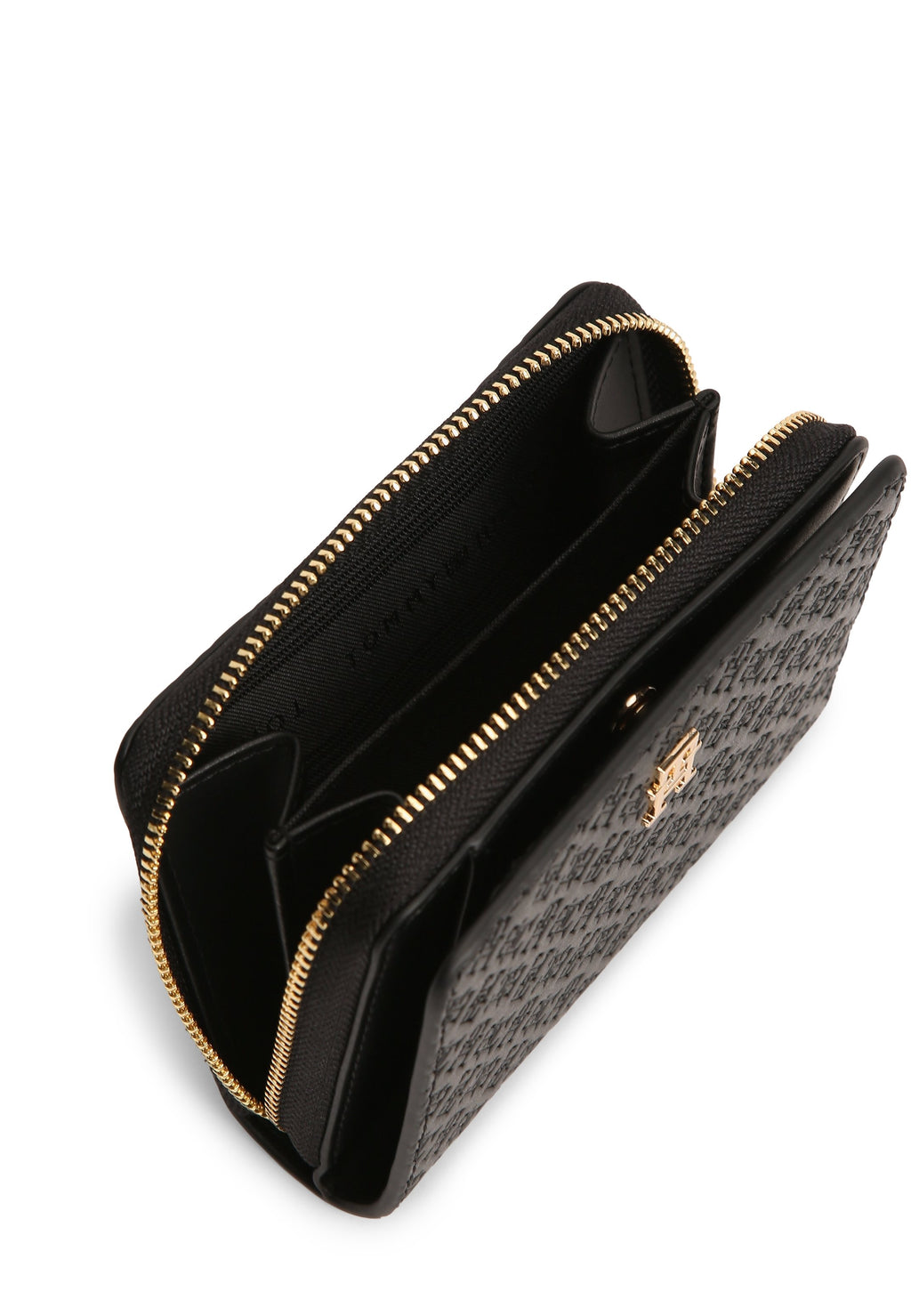 HILFIGER ICON DEBOSSED ZIP-AROUND FLAP WALLET - Wallet - black