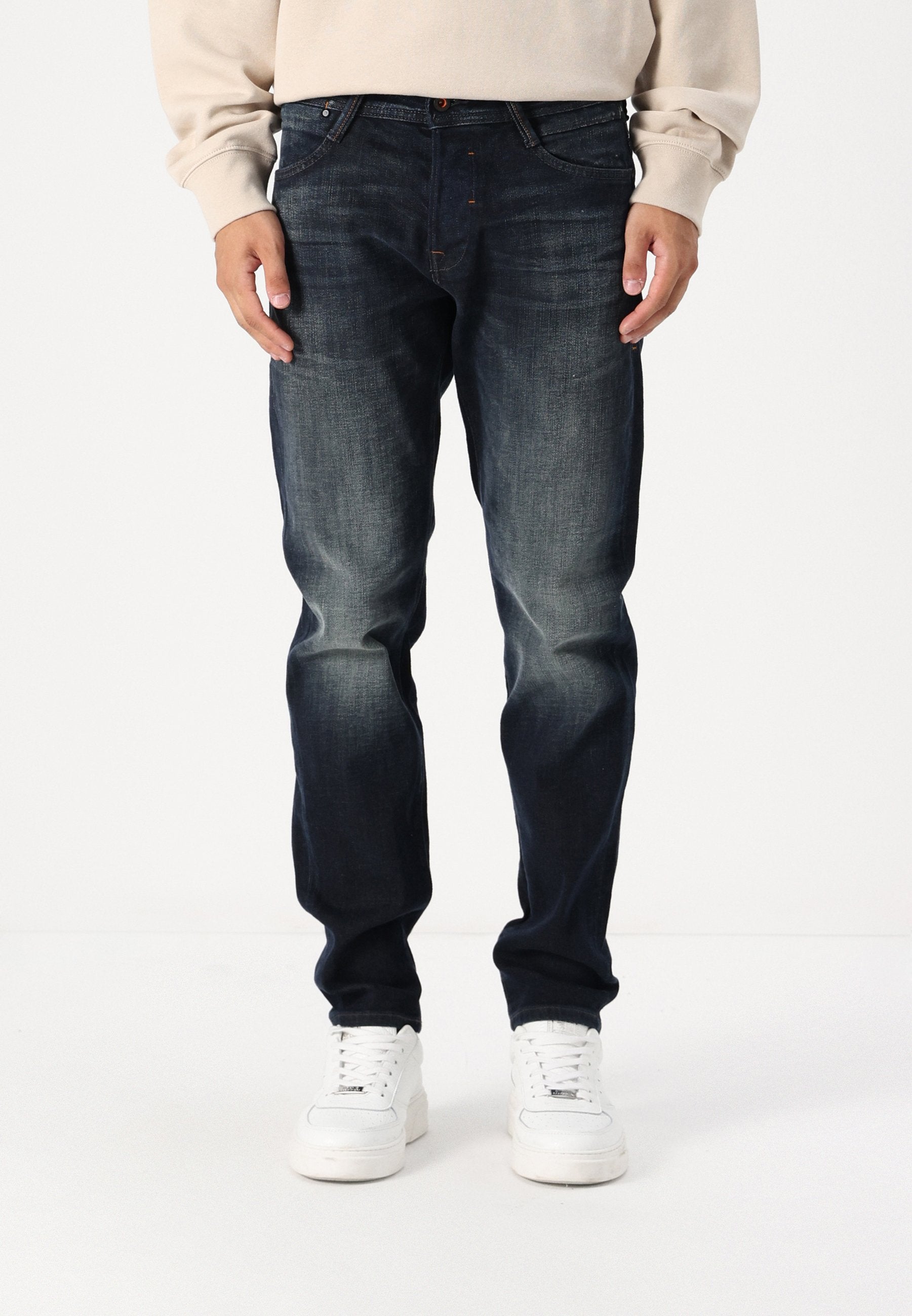 Tapered fit JJIMIKE JJCADE GE 232 NOOS - Straight leg jeans - blue denim