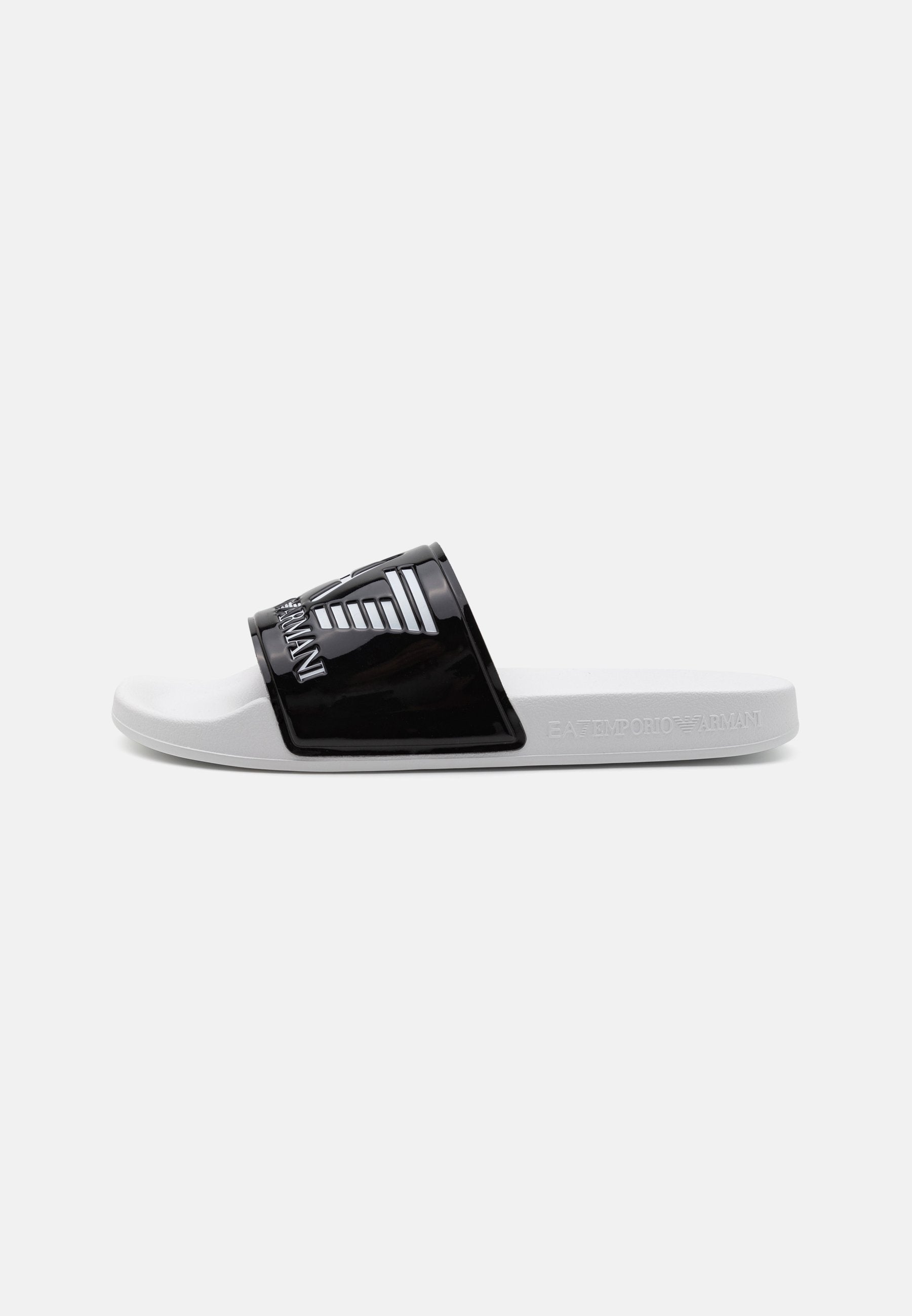 UNISEX - Pool slides - black/white