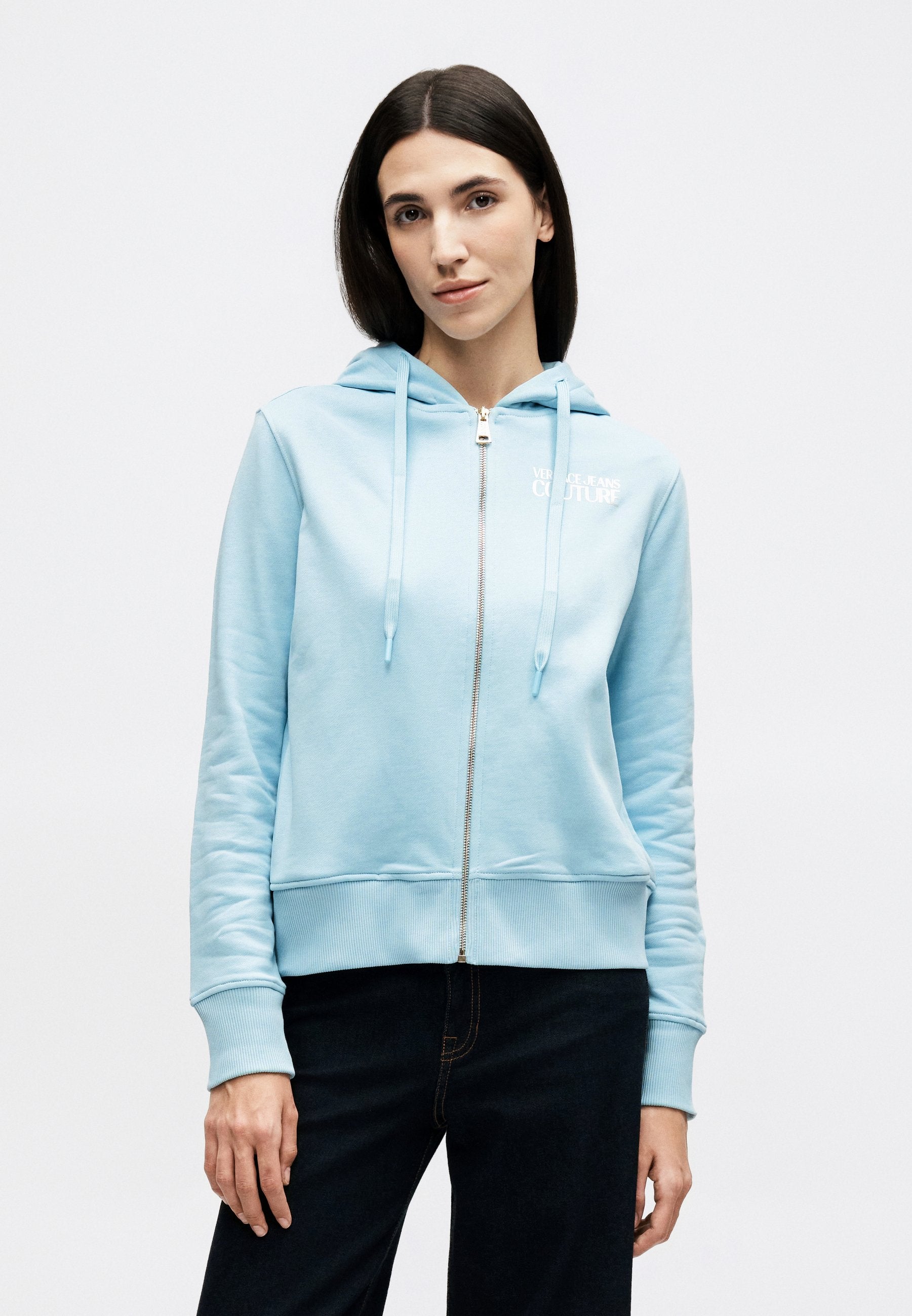 LOGO FOIL - Zip-up sweatshirt - dream blue