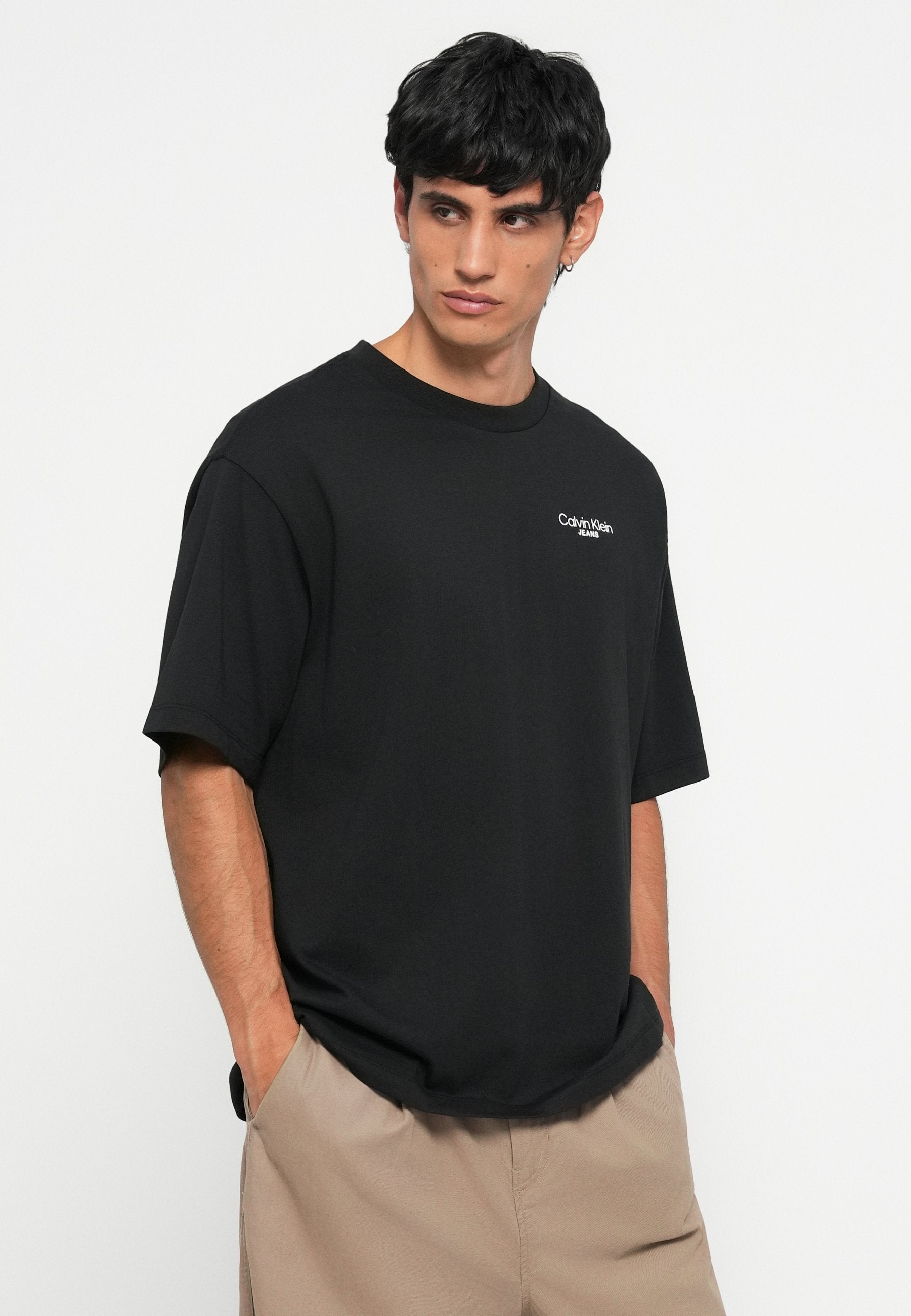 LOGO BACK PRINT UNISEX - Print T-shirt - black