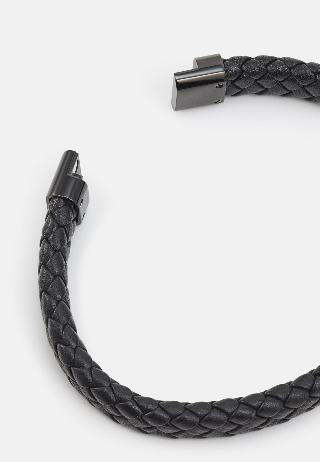 ROUND BRAIDED BRACELET - Bracelet - schwarz