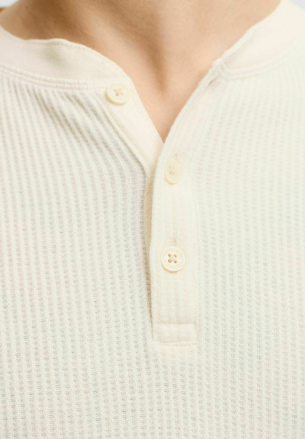 LONGSLEEVED T-SHIRT PLAIN LONGSLEEVED T-SHIRT - Long sleeved top - antique white