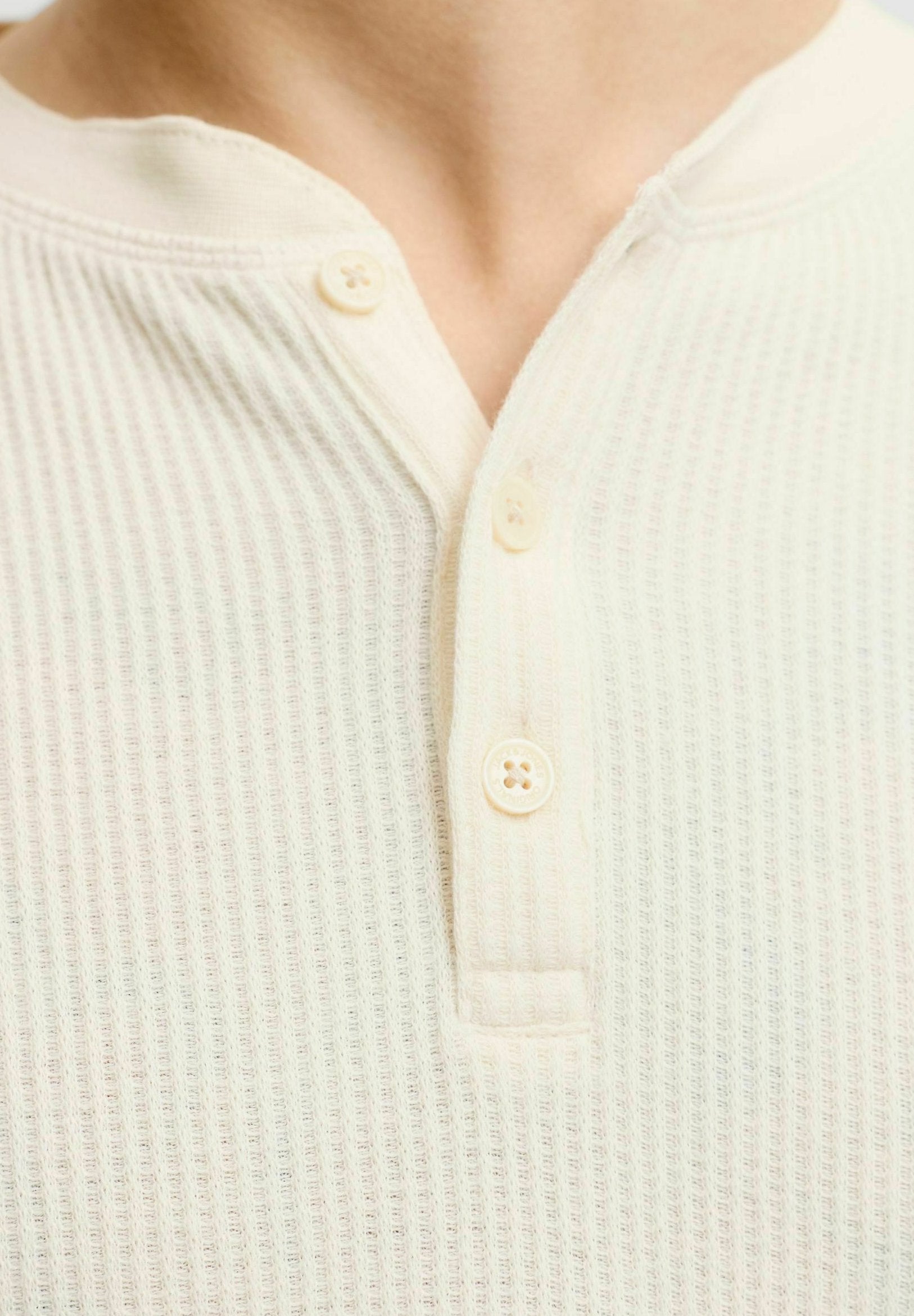 LONGSLEEVED T-SHIRT PLAIN LONGSLEEVED T-SHIRT - Long sleeved top - antique white