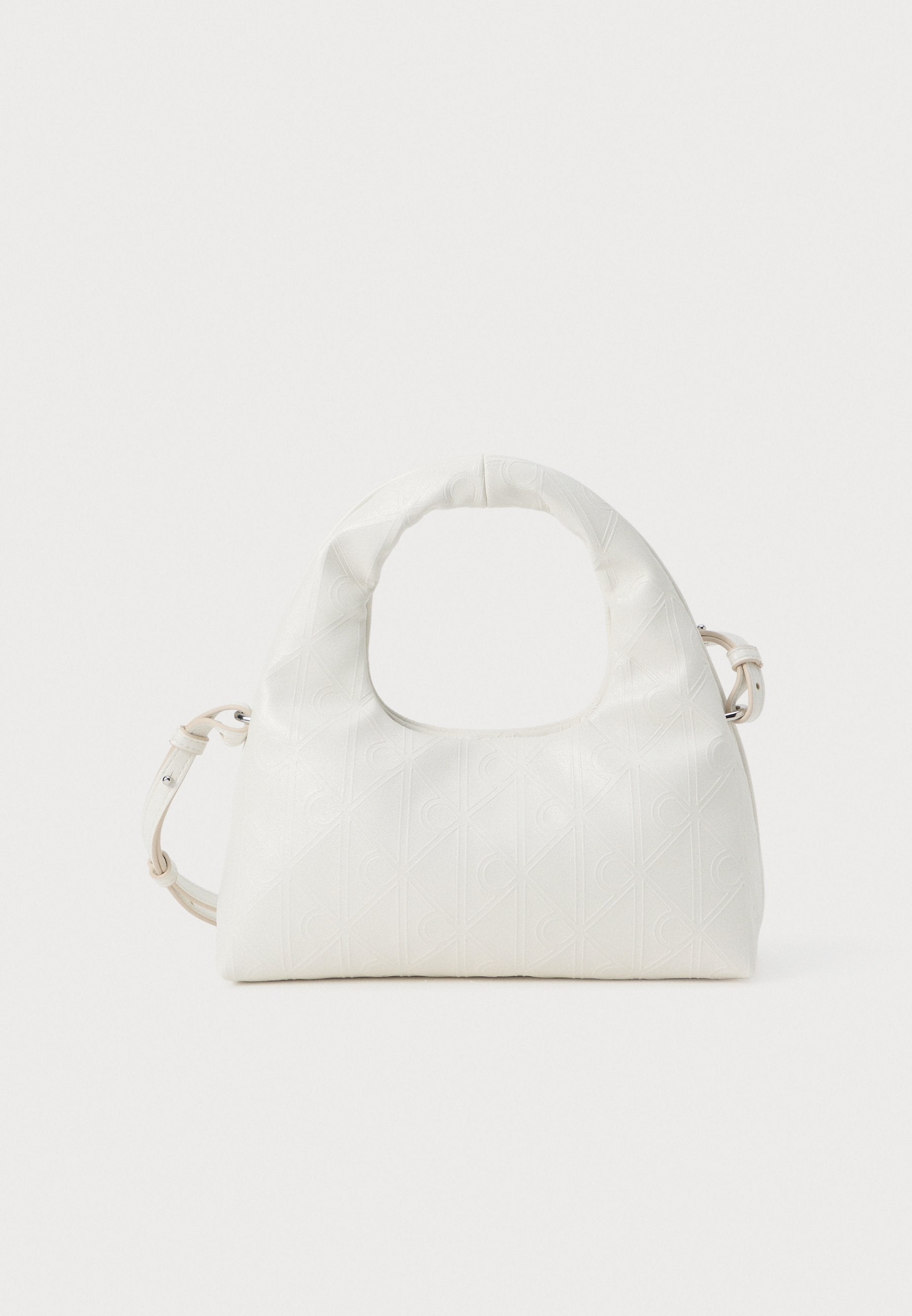 EMBLEM PUFFER BAG WITH STRAP - Cross body bag - white