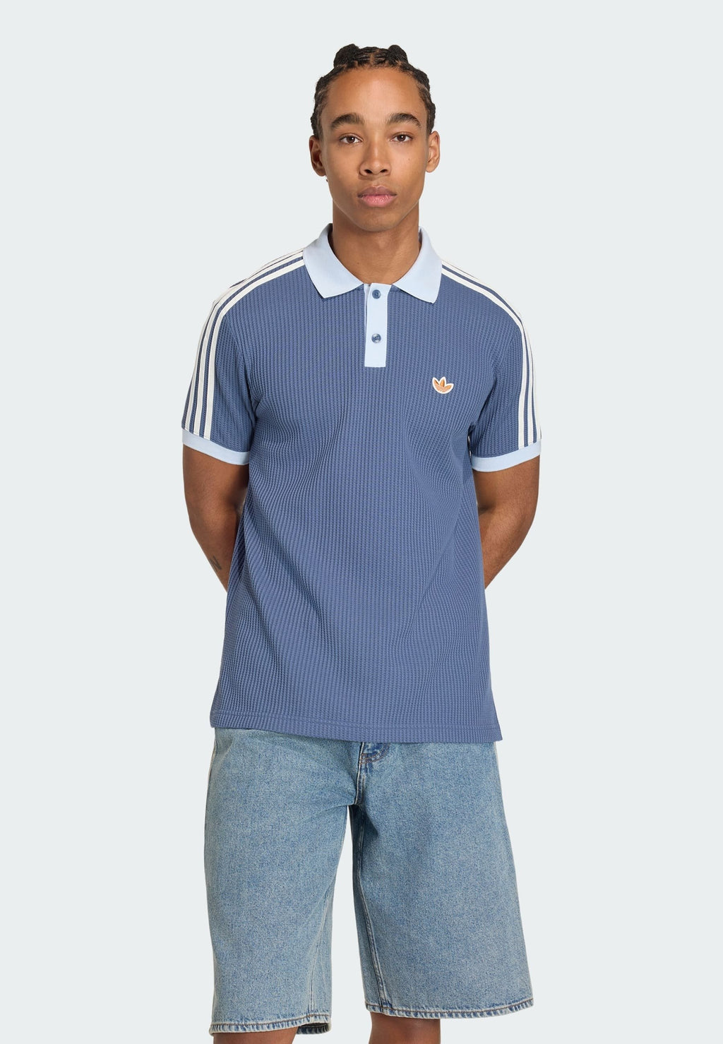WAFFLE KNIT - Polo shirt - preloved ink
