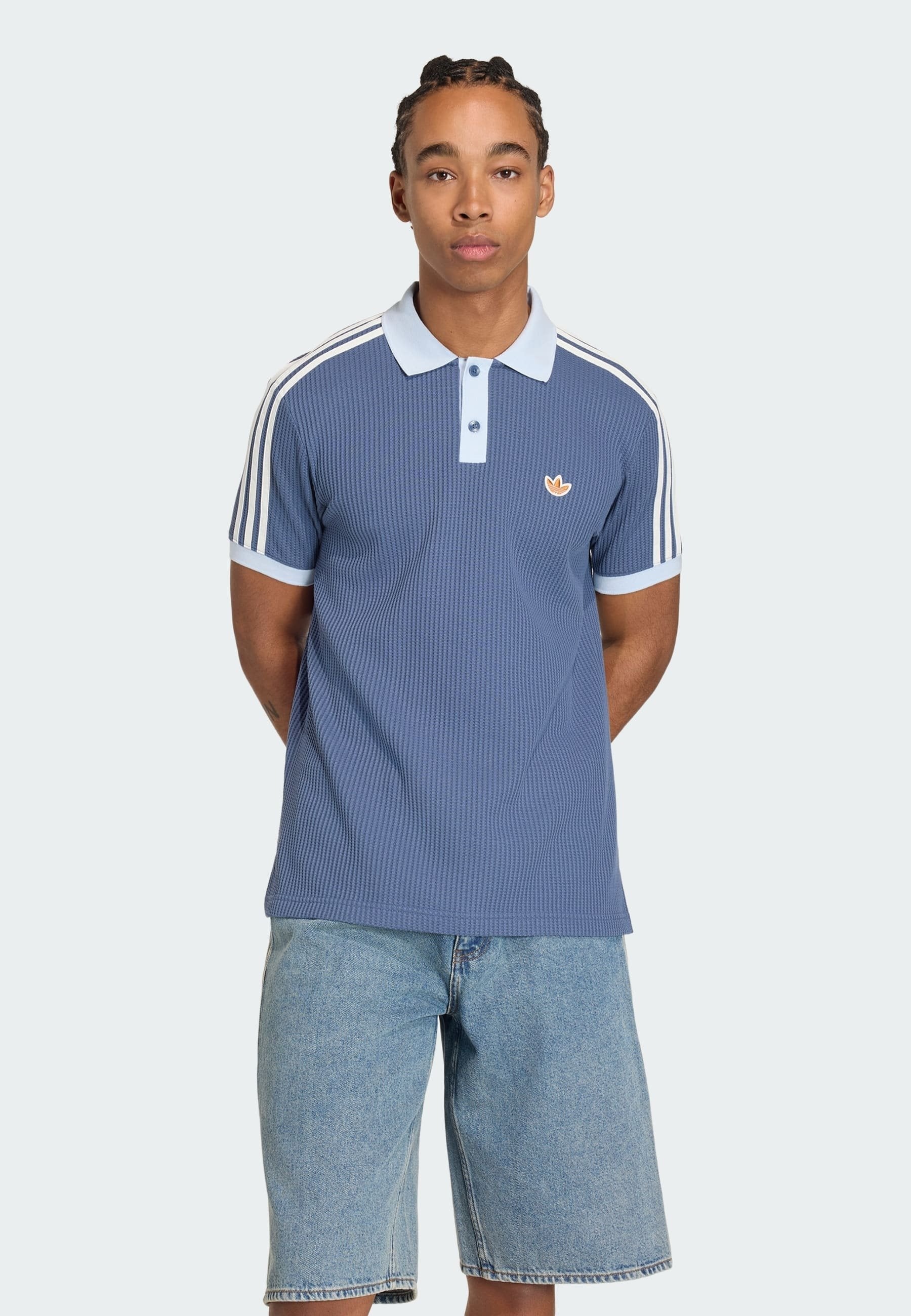 WAFFLE KNIT - Polo shirt - preloved ink