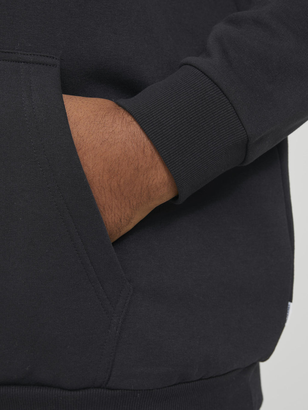 Plus Size Plain - Hoodie - black