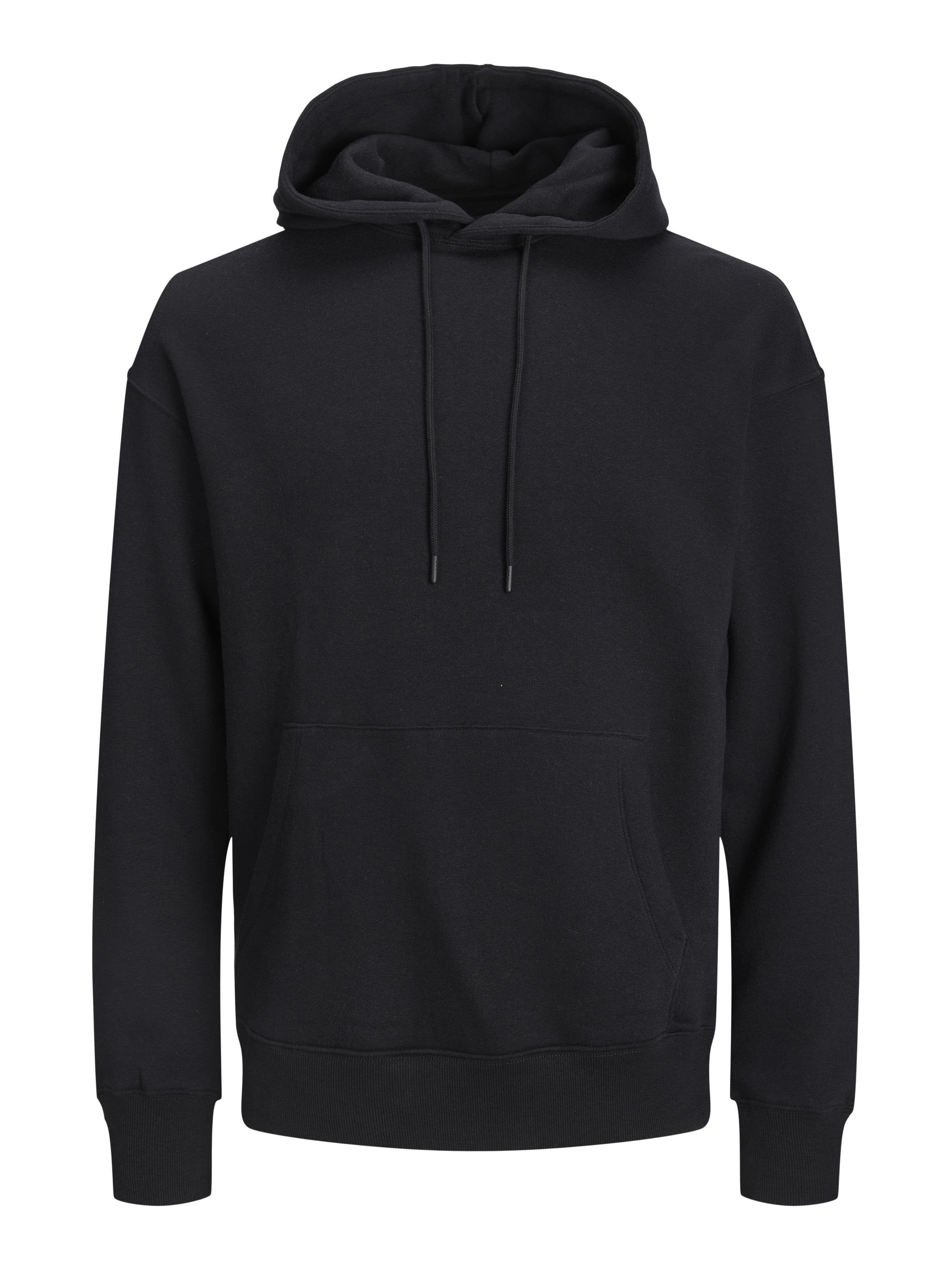 Plus Size Plain - Hoodie - black