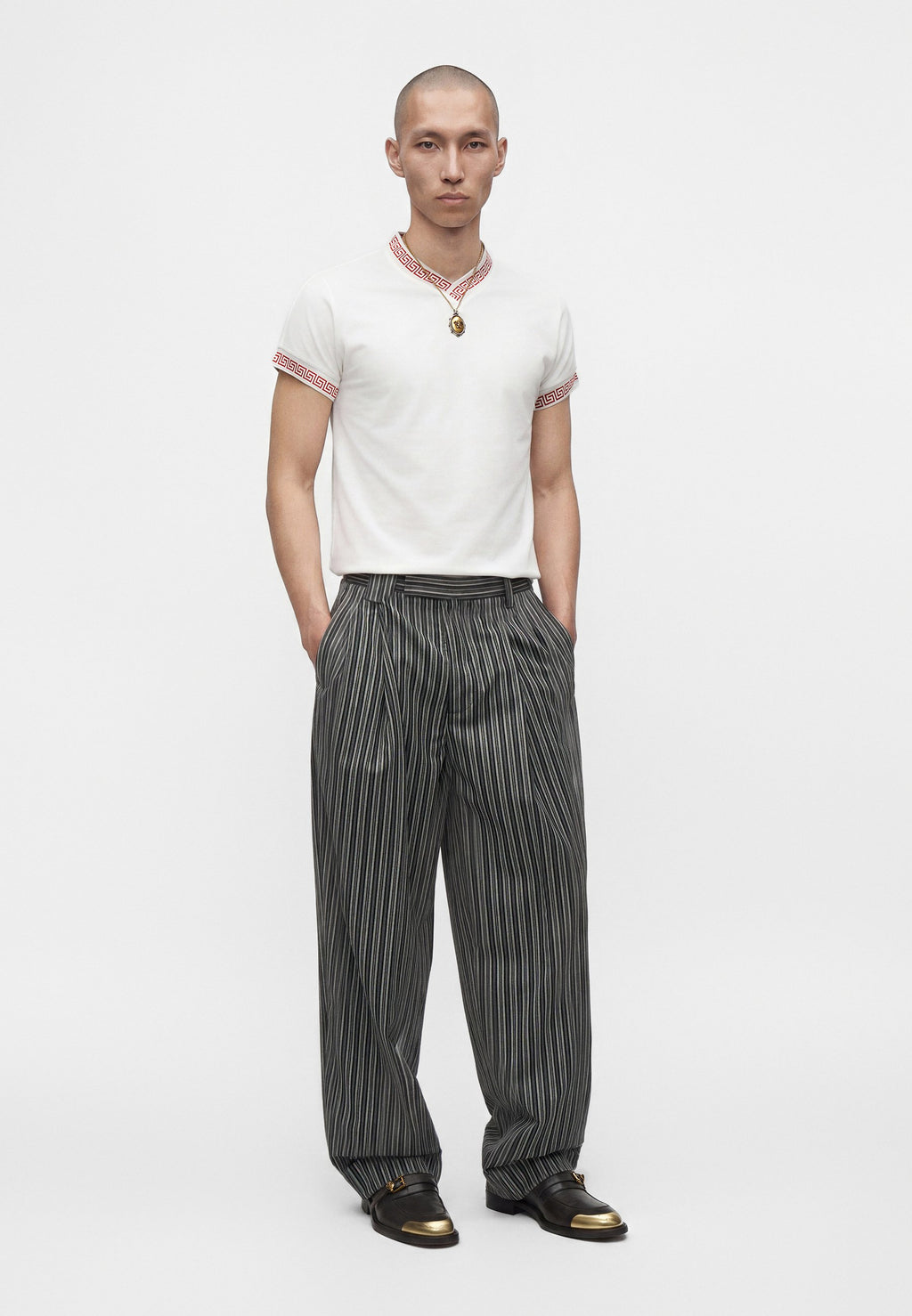 MEDUSA AND GRECA DETAILS - Basic T-shirt - optical white