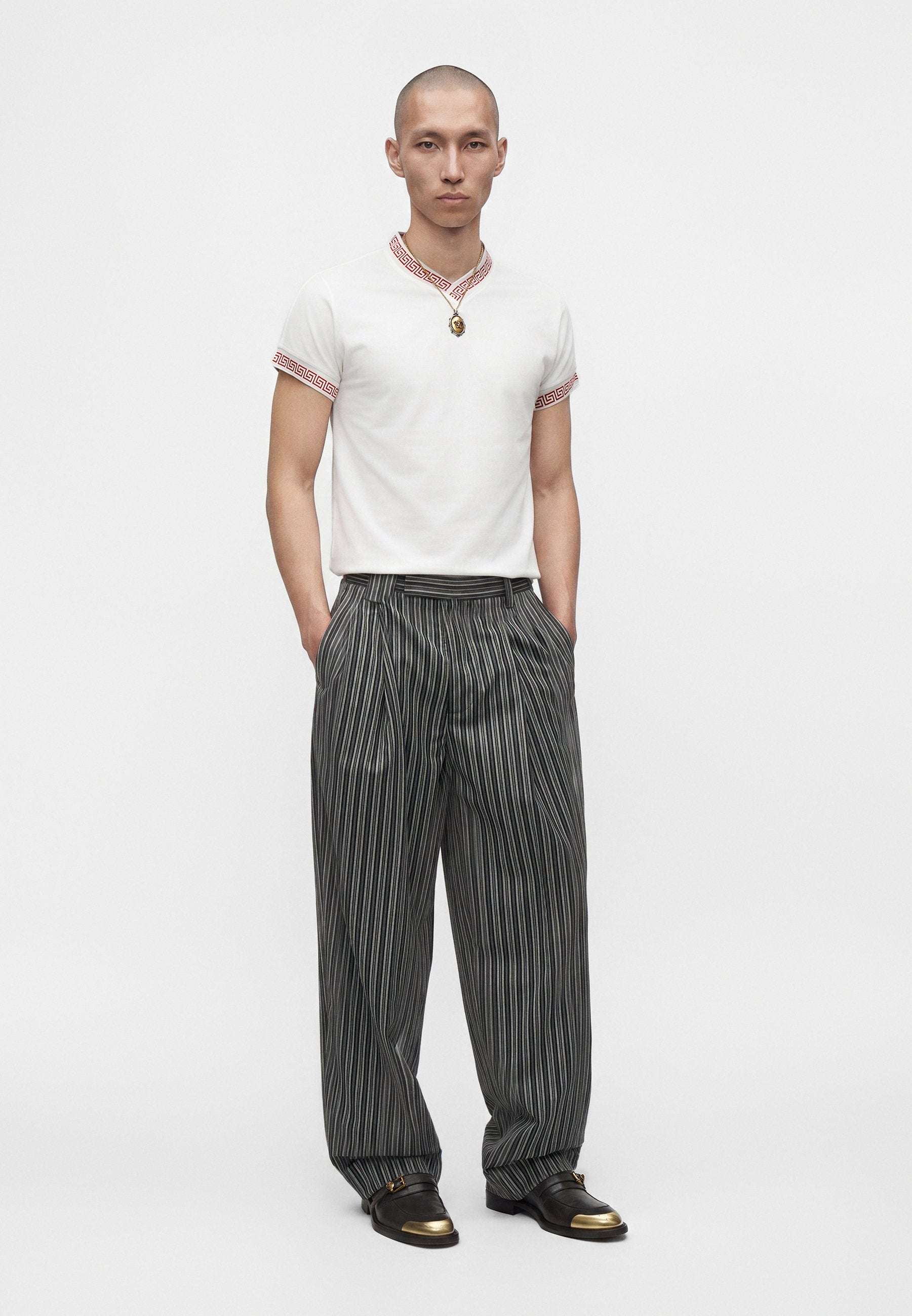 MEDUSA AND GRECA DETAILS - Basic T-shirt - optical white