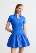 SLIM MINI POLO DRESS - Day dress - empire blue