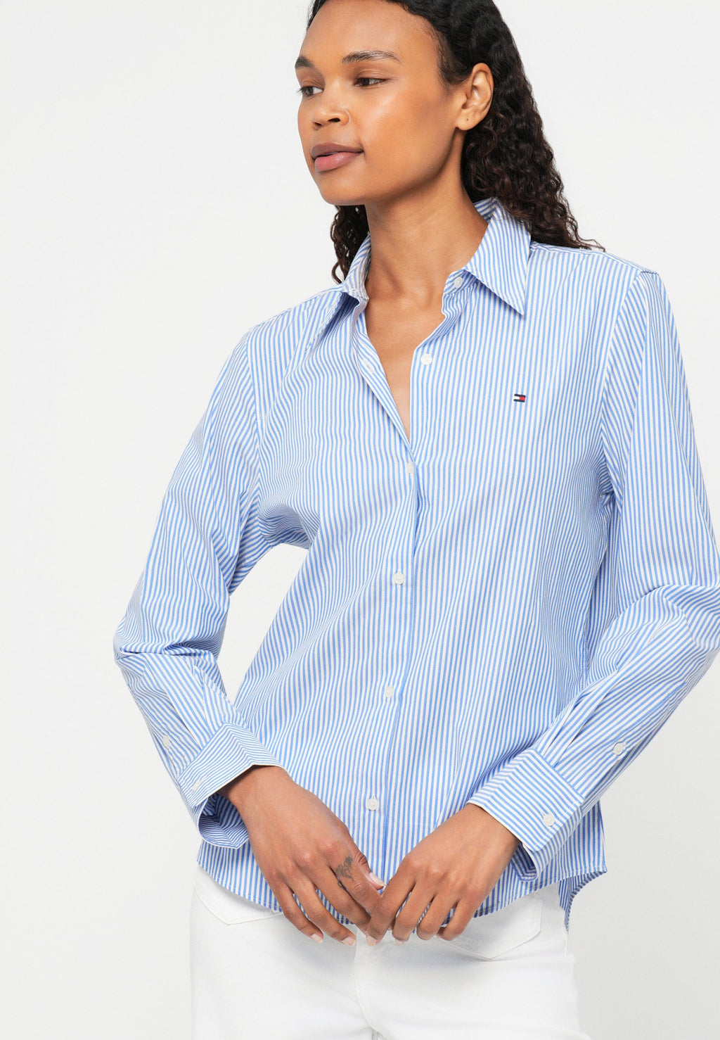 REGULAR CLASSIC SHIRT - Button-down blouse - blue