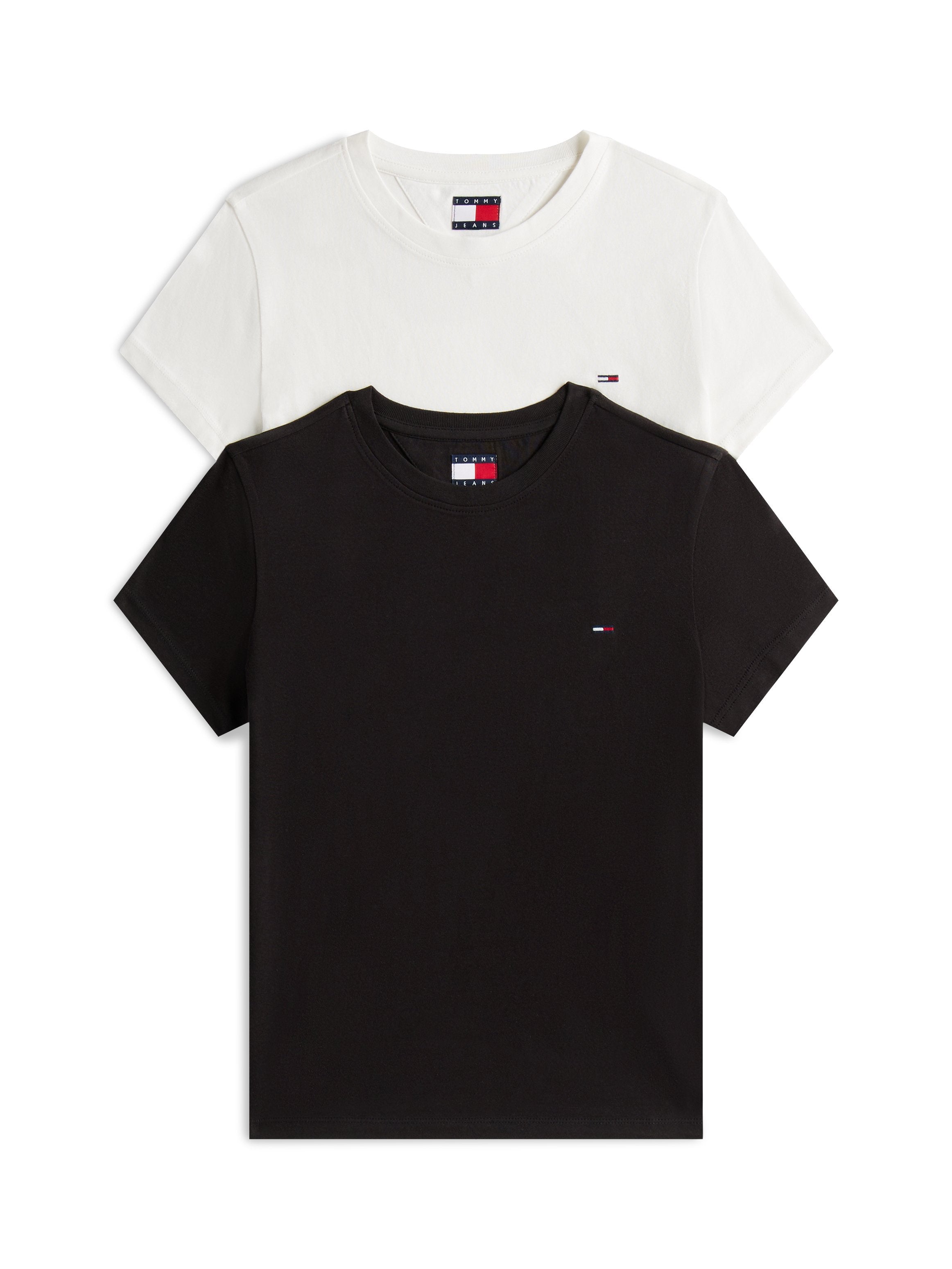 2 PACK - Basic T-shirt - ecru/black