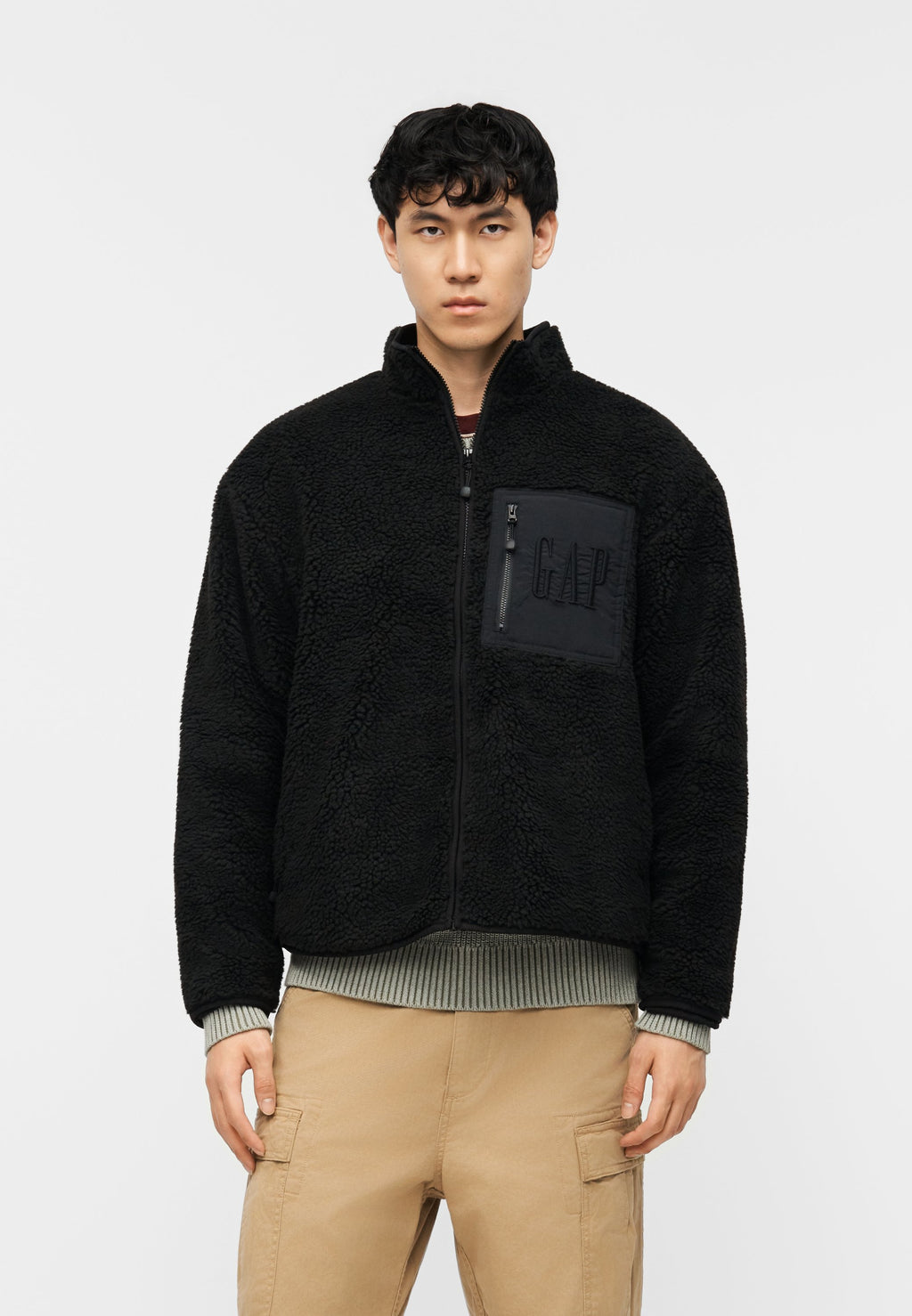 LOGO POLAR - Fleece jacket - true black