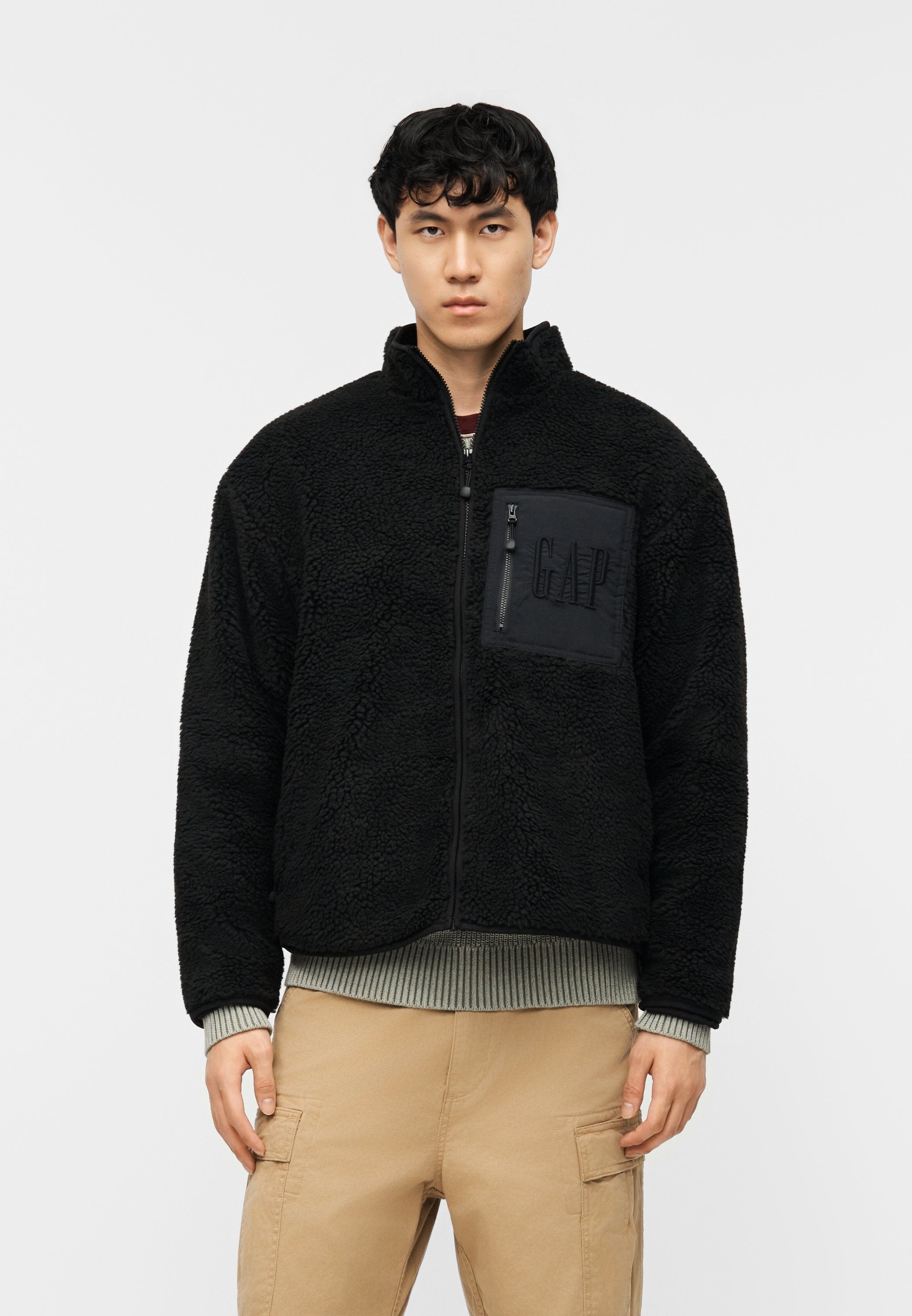 LOGO POLAR - Fleece jacket - true black
