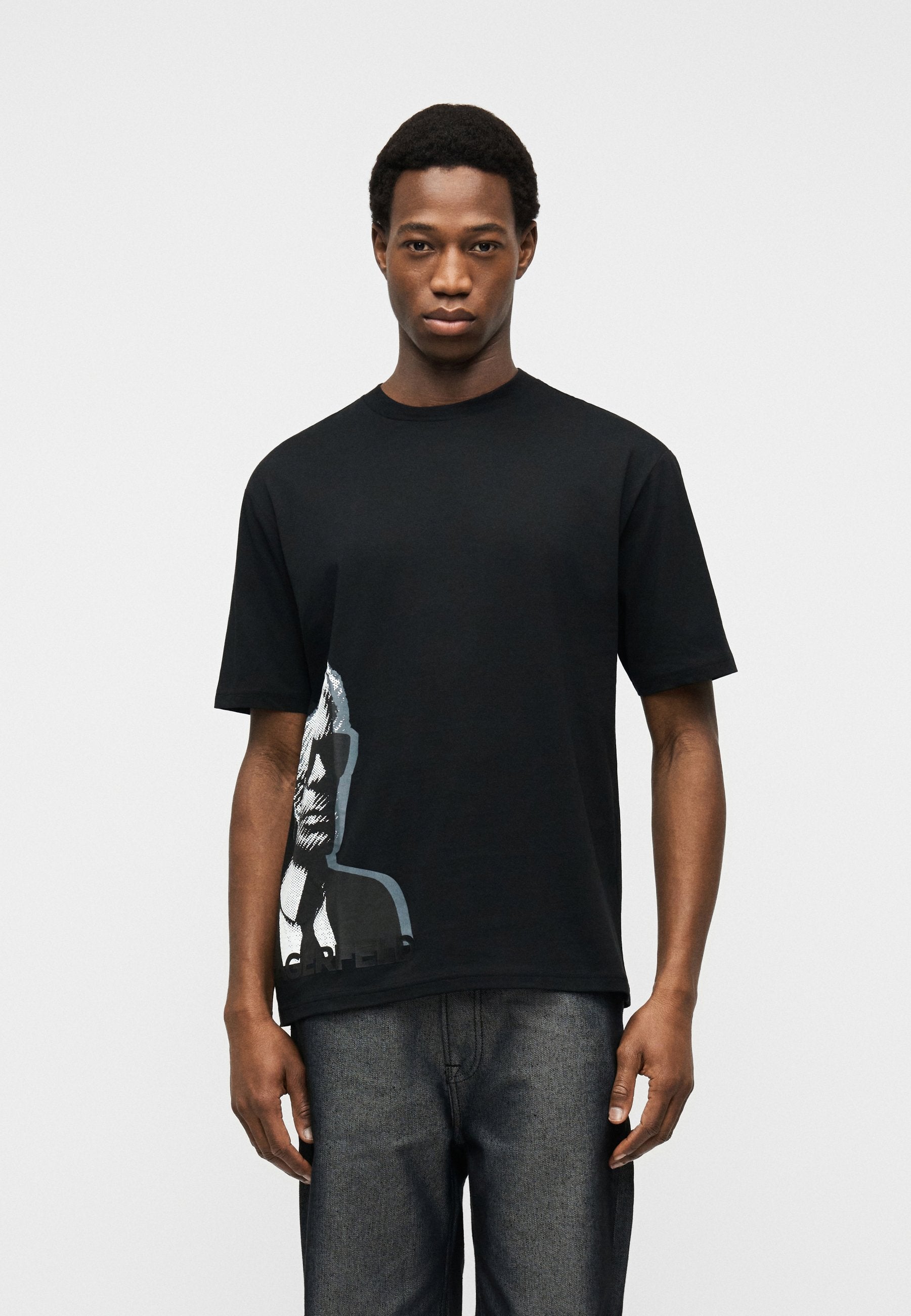 CREW NECK - Print T-shirt - black