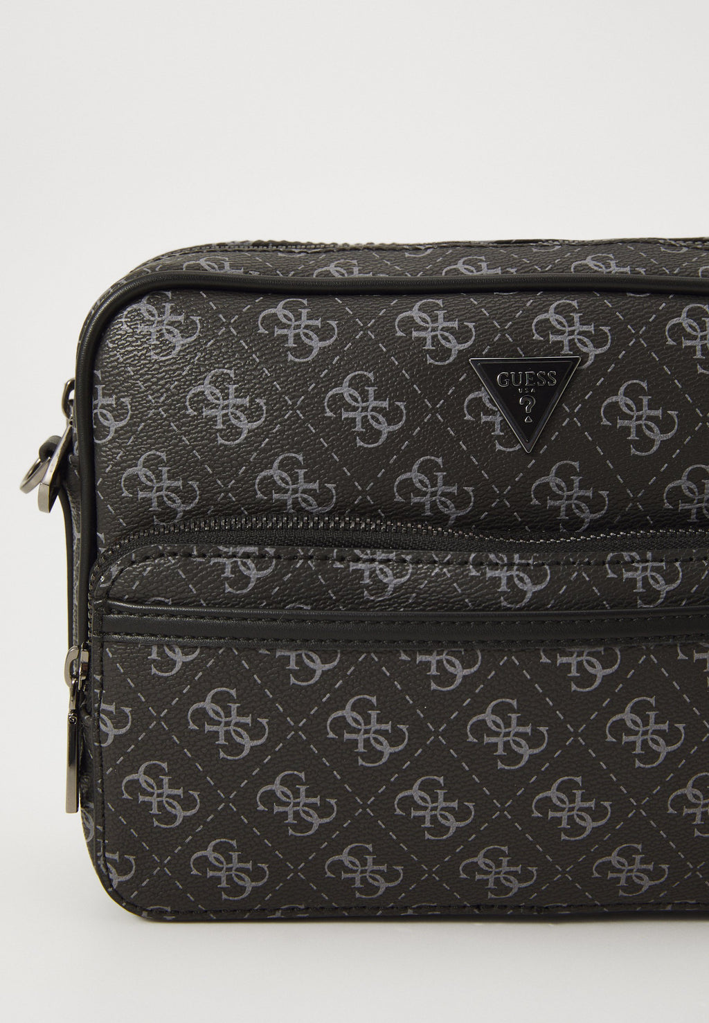 MILANO DOUBLE ZIP - Cross body bag - dark black