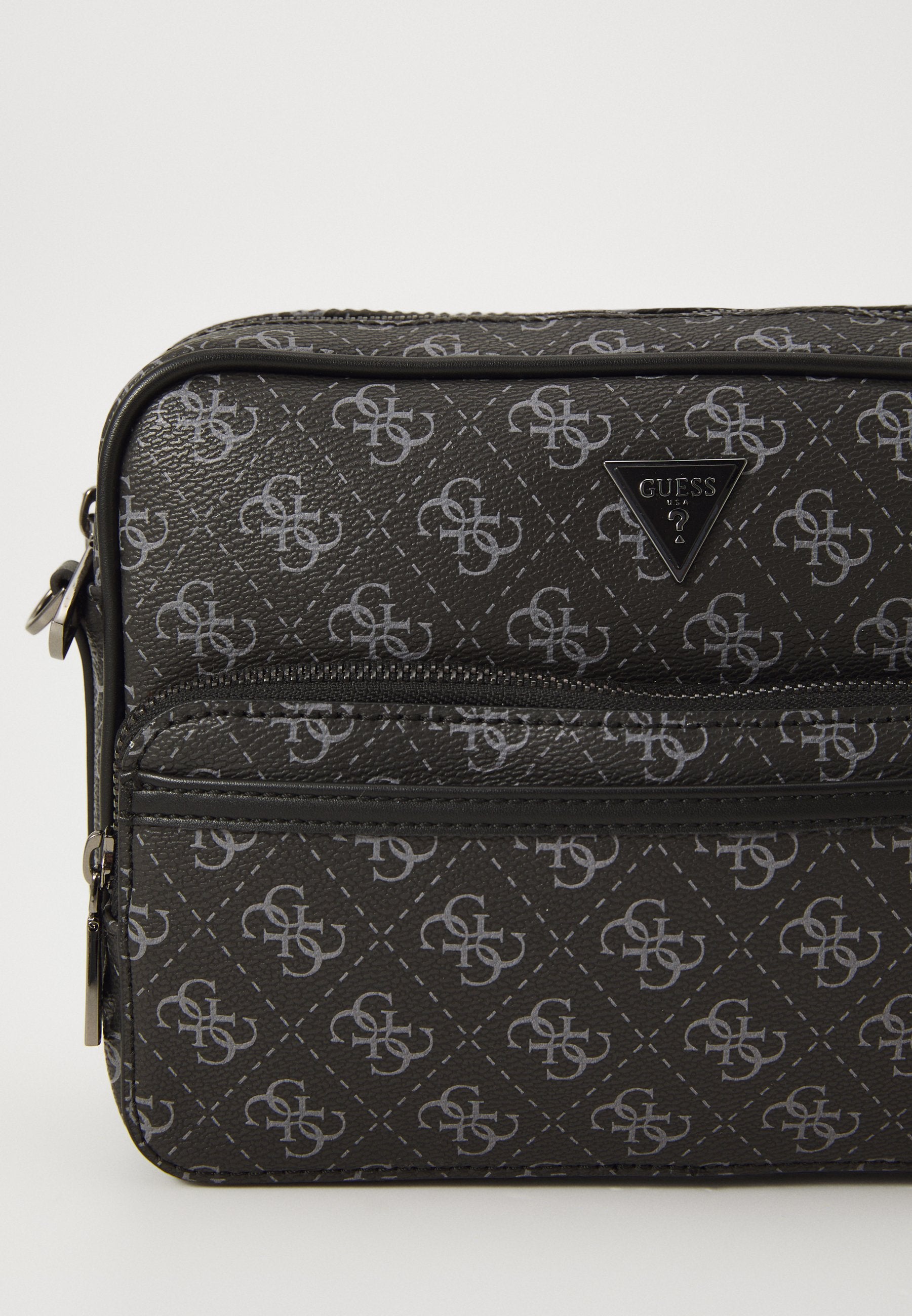 MILANO DOUBLE ZIP - Cross body bag - dark black