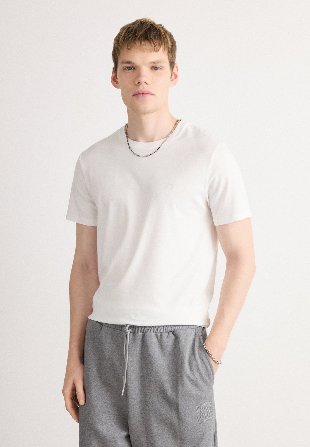 STRETCH SLIM TEE LIQUID TOUCH TEES 2 PACK - Basic T-shirt - black/bright white
