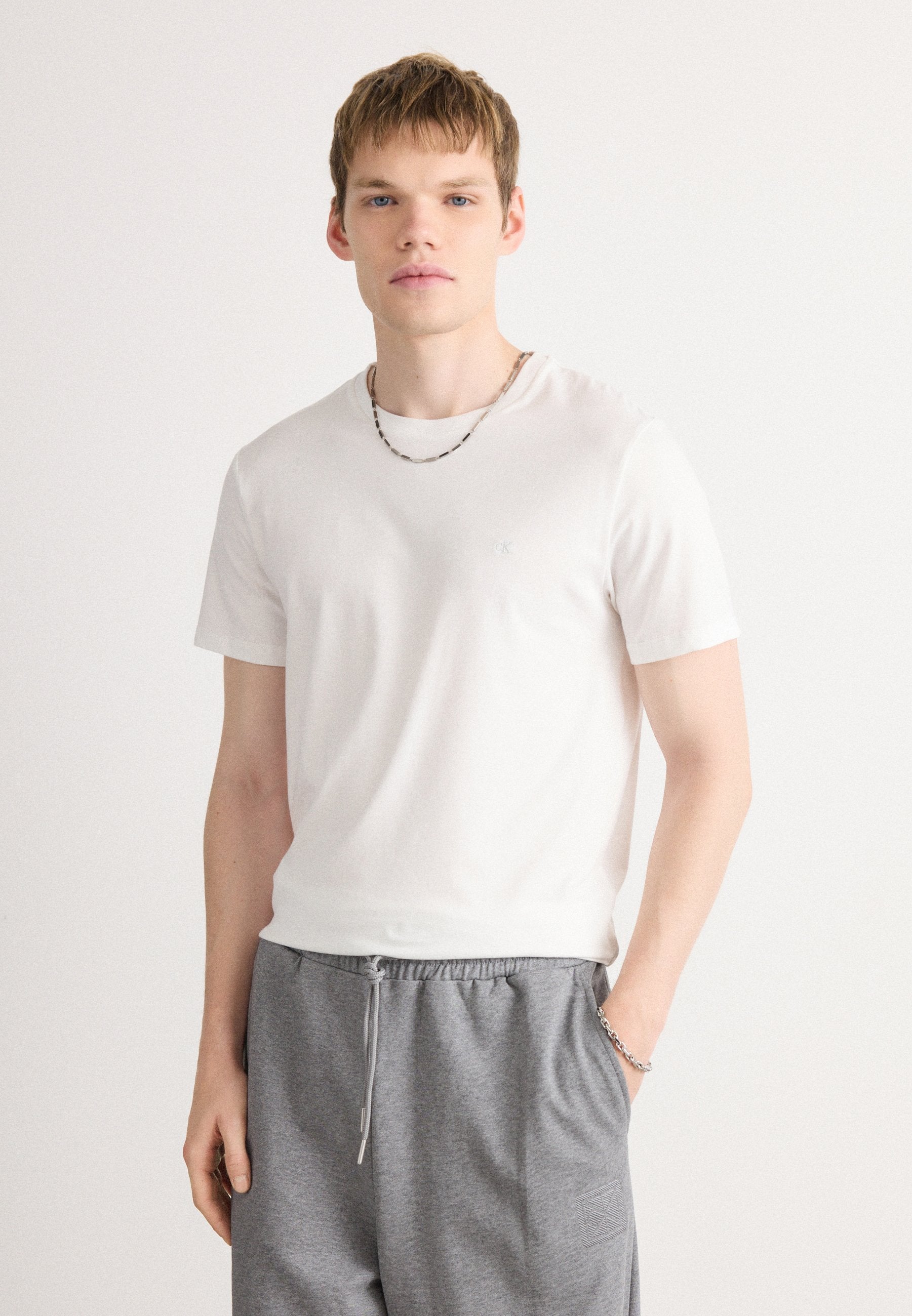 STRETCH SLIM TEE LIQUID TOUCH TEES 2 PACK - Basic T-shirt - black/bright white