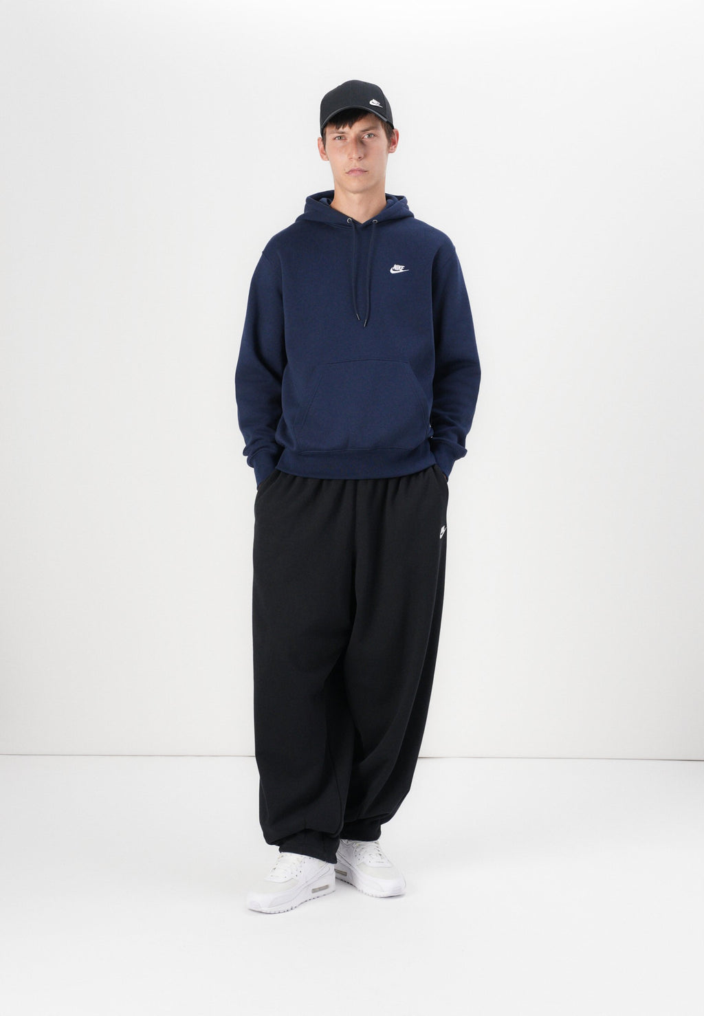 CLUB HOODIE - Sweat à capuche - obsidienne obsidienne blanc