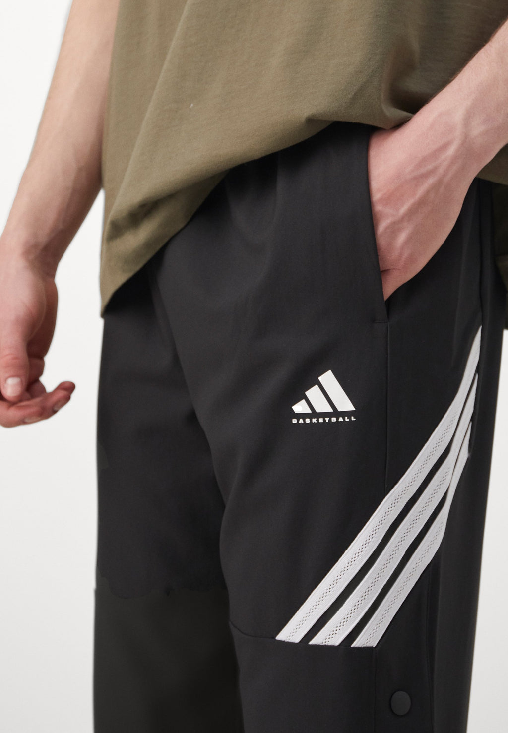 CRAZYLITE - Tracksuit bottoms - black   white