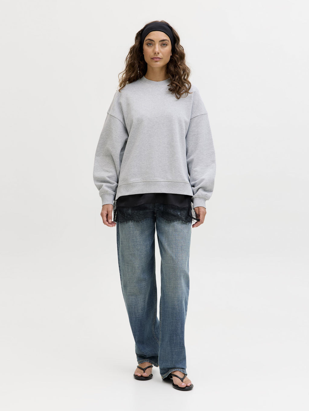 Sweats JXCORA Sweats - Sweatshirt - light grey melange