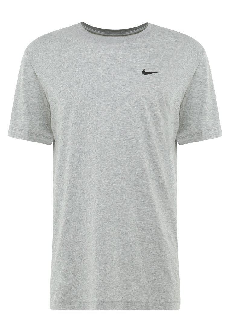 TEE CREW SOLID - Sports T-shirt - dark grey heather/black