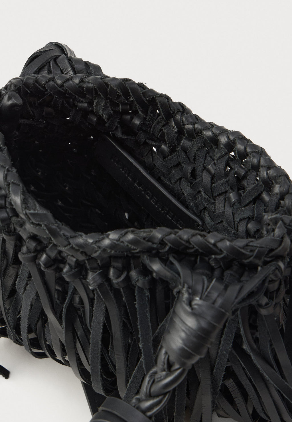 WEAVE TOTE FRINGES - Handbag - black