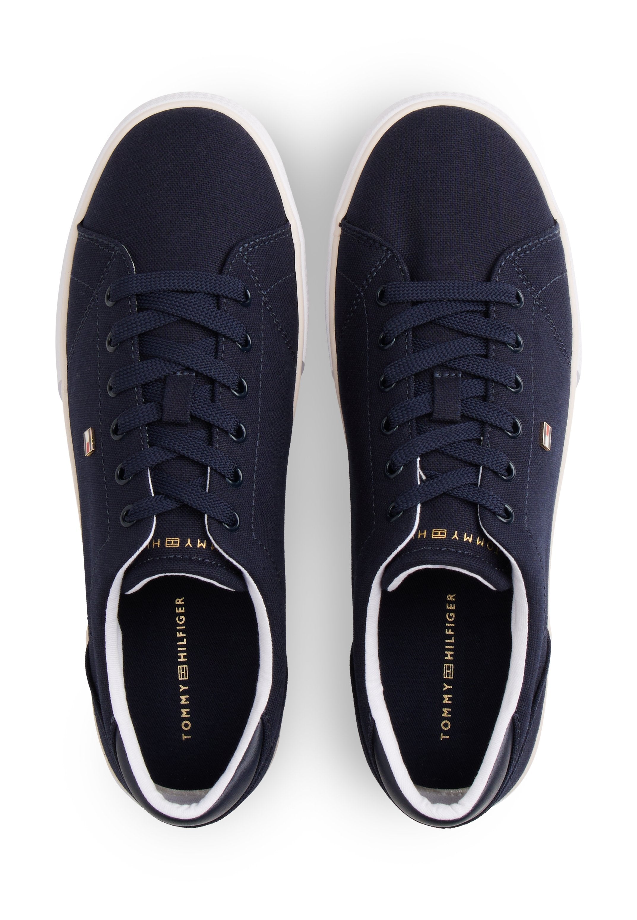 LOW PROFILE CANVAS LACE-UP TRAINERS - Trainers - space blue