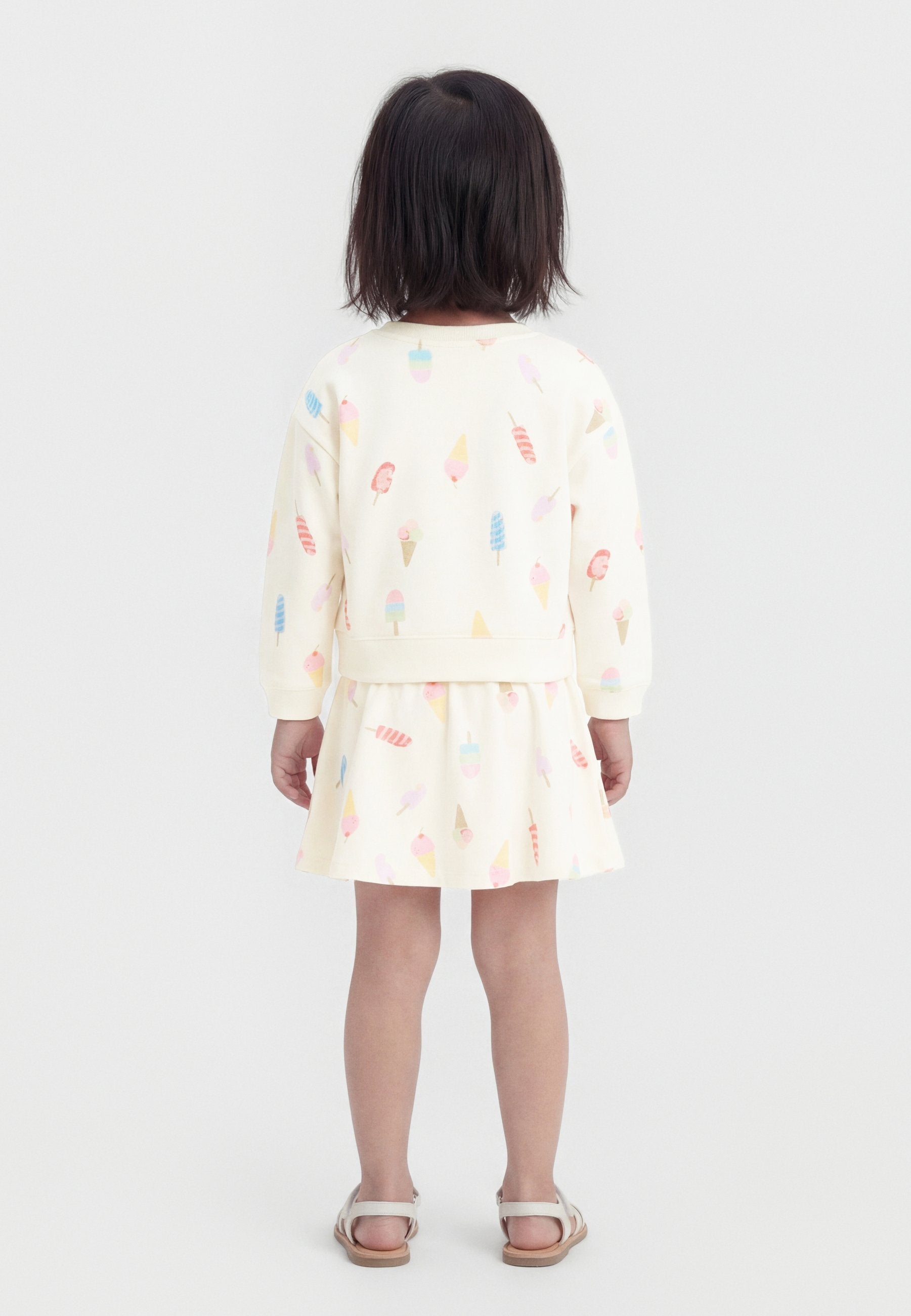 BOXY CREW SET - A-line skirt - new off white