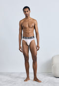 حزمة 3 من سروال داخلي HIP BRIEF INTENSE POWER COTTON - سروال داخلي - اضطراب/أبيض/بلوسوم إيريس