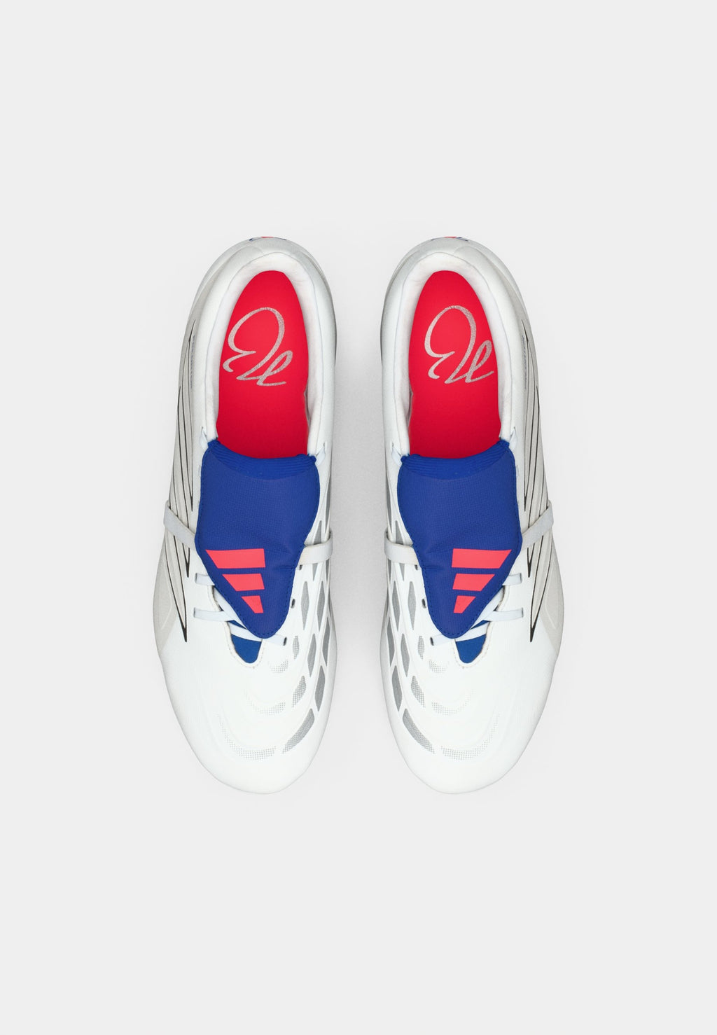 PREDATOR CLUB FOLD-OVER TONGUE - Chaussures de football pour terrain synthétique - chaussures blanc/métallique/bleu royal équipe