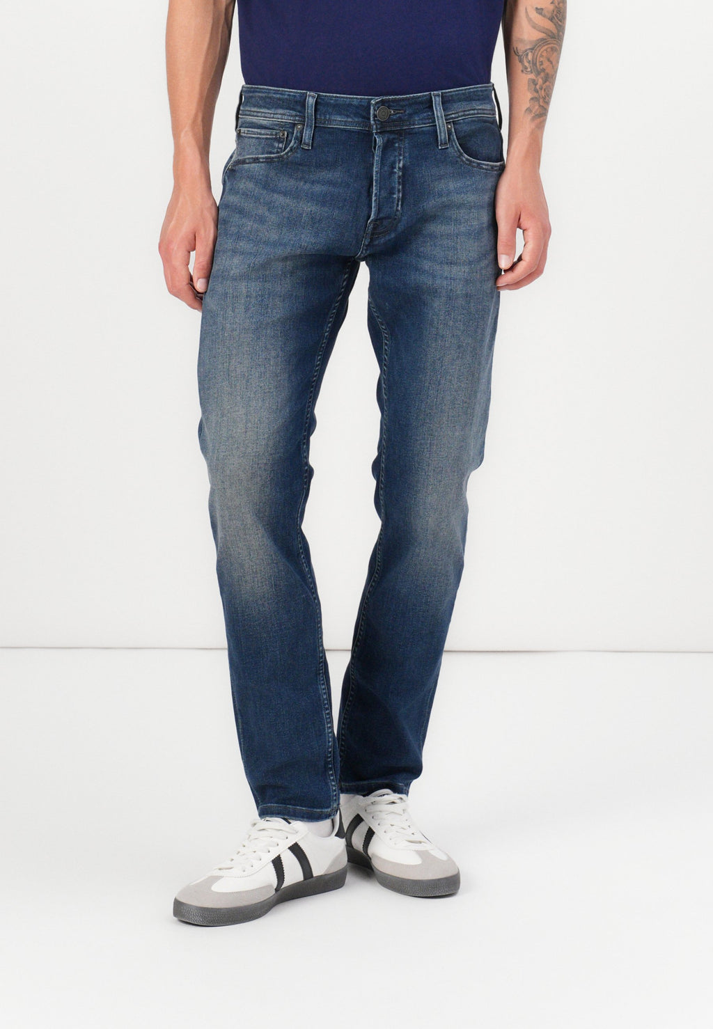 Slim fit JJIGLENN JJORIGINAL CB 820 NOOS - Relaxed fit jeans - blue denim