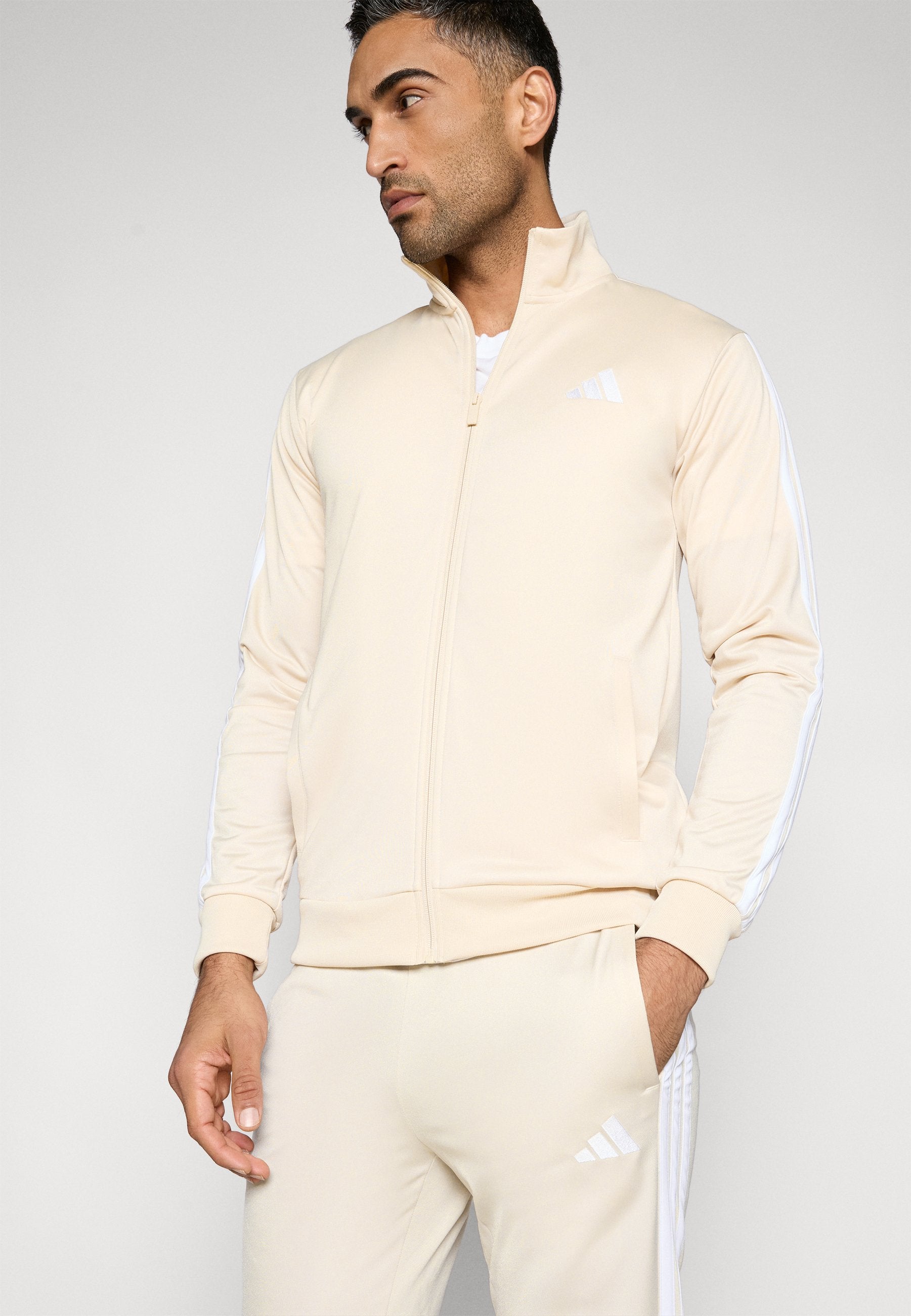 3 STRIPES - Tracksuit - crystal linen/white