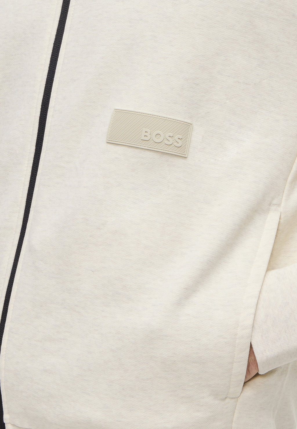 Zip-up sweatshirt - open white