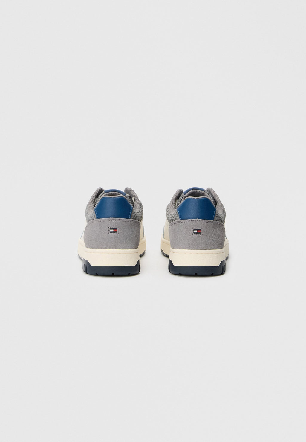 MIXED TEXTURE BASKETBALL TRAINERS WITH LEATHER - Trainers - universal grey