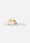 FONDO - Pool slides - white/gold-coloured