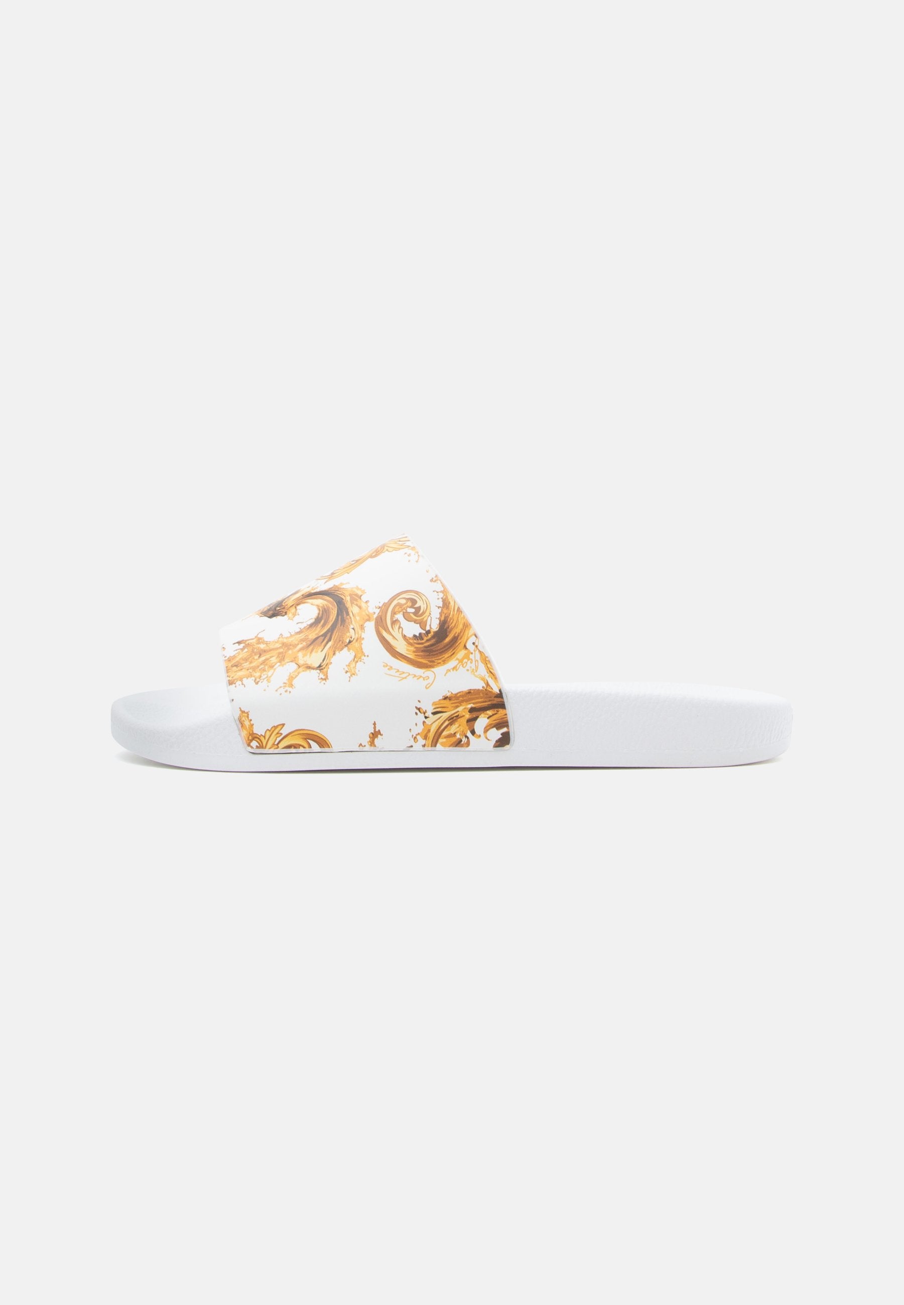 FONDO - Pool slides - white/gold-coloured